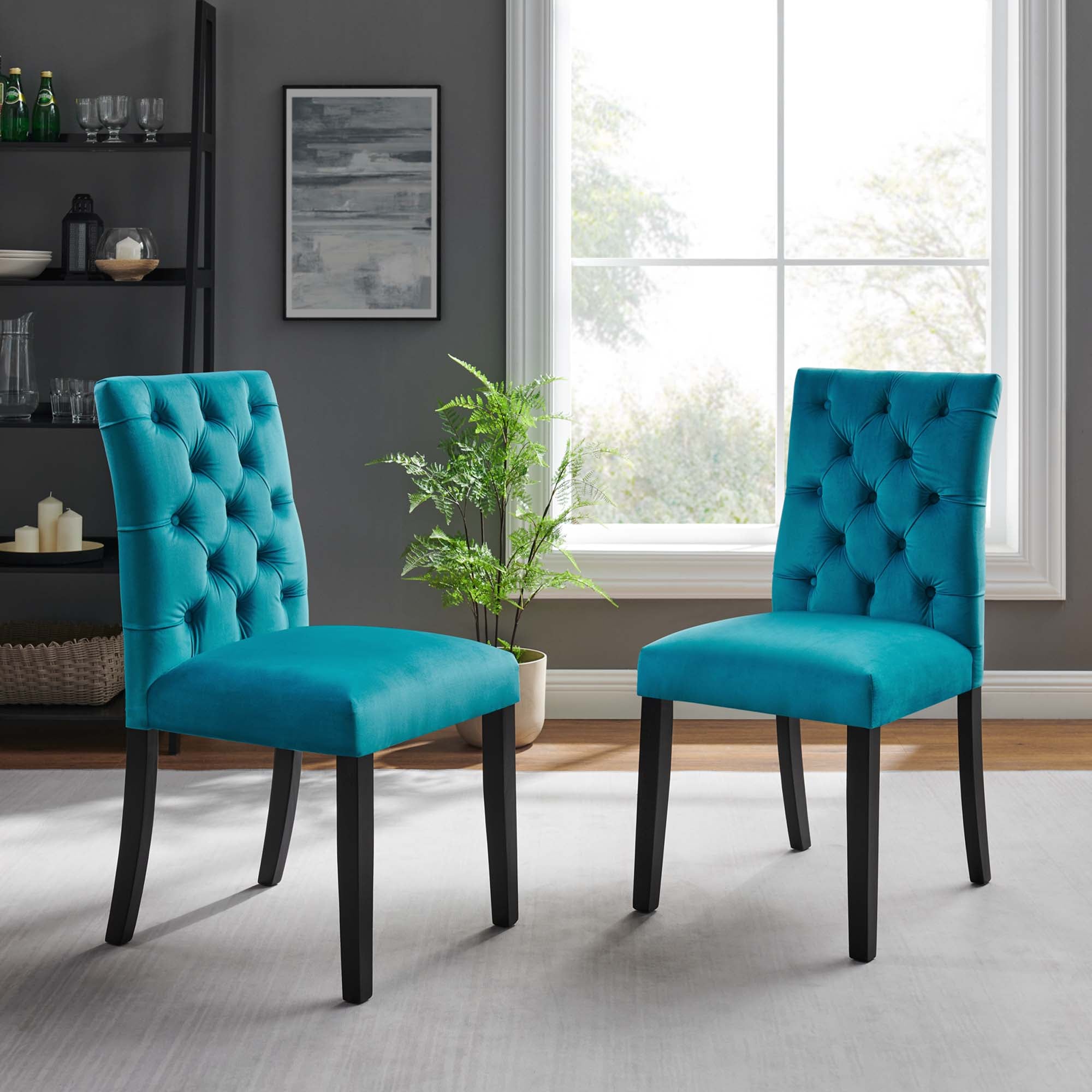 Duchess Performance Velvet Dining Chairs - Set of 2 by Modway