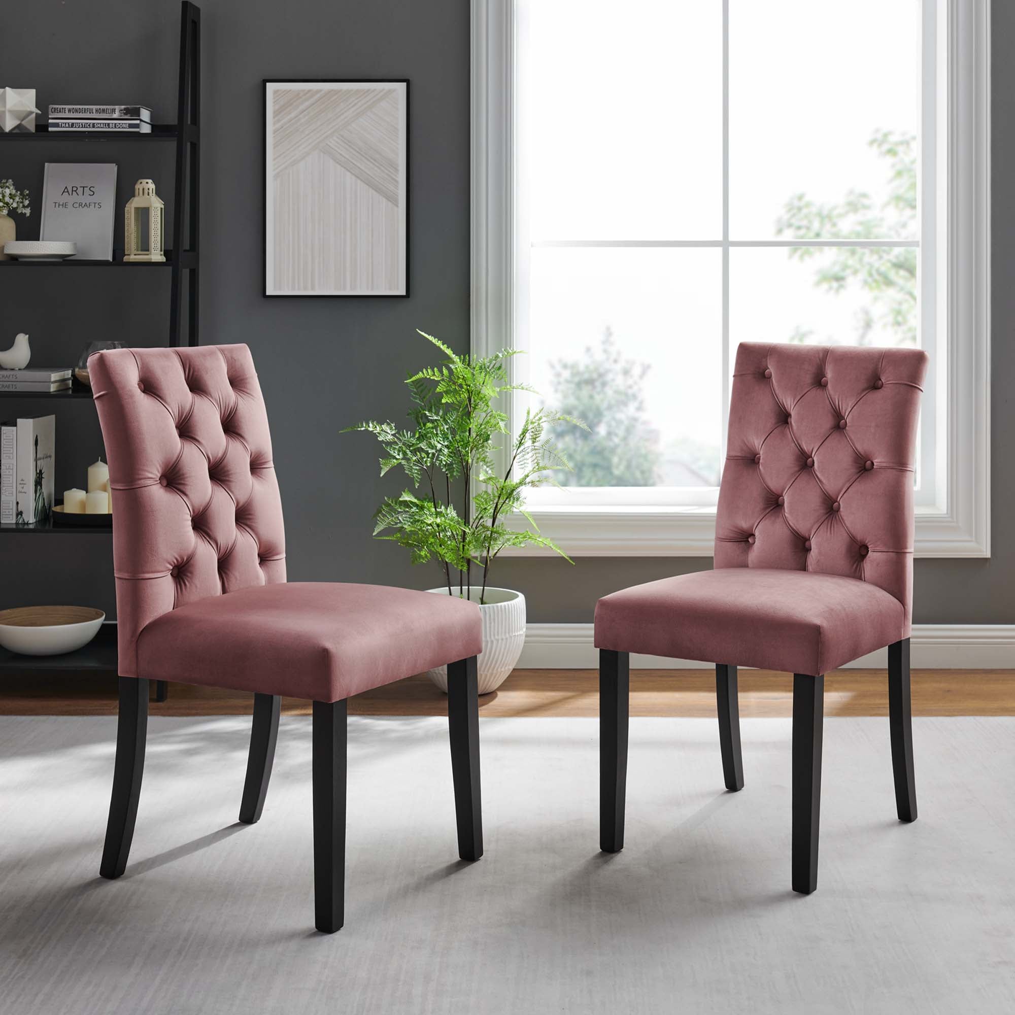 Duchess Performance Velvet Dining Chairs - Set of 2 by Modway