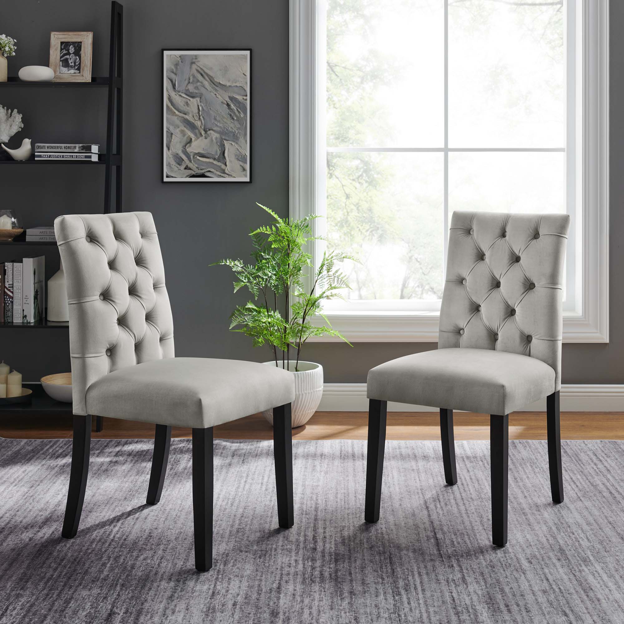 Duchess Performance Velvet Dining Chairs - Set of 2 by Modway