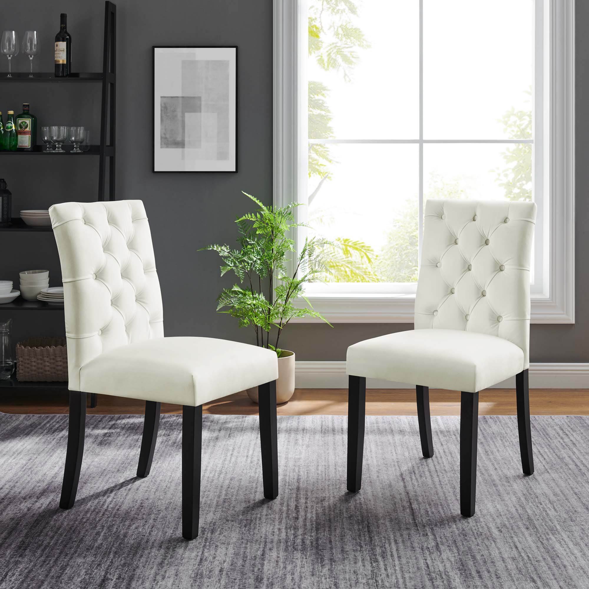 Duchess Performance Velvet Dining Chairs - Set of 2 by Modway