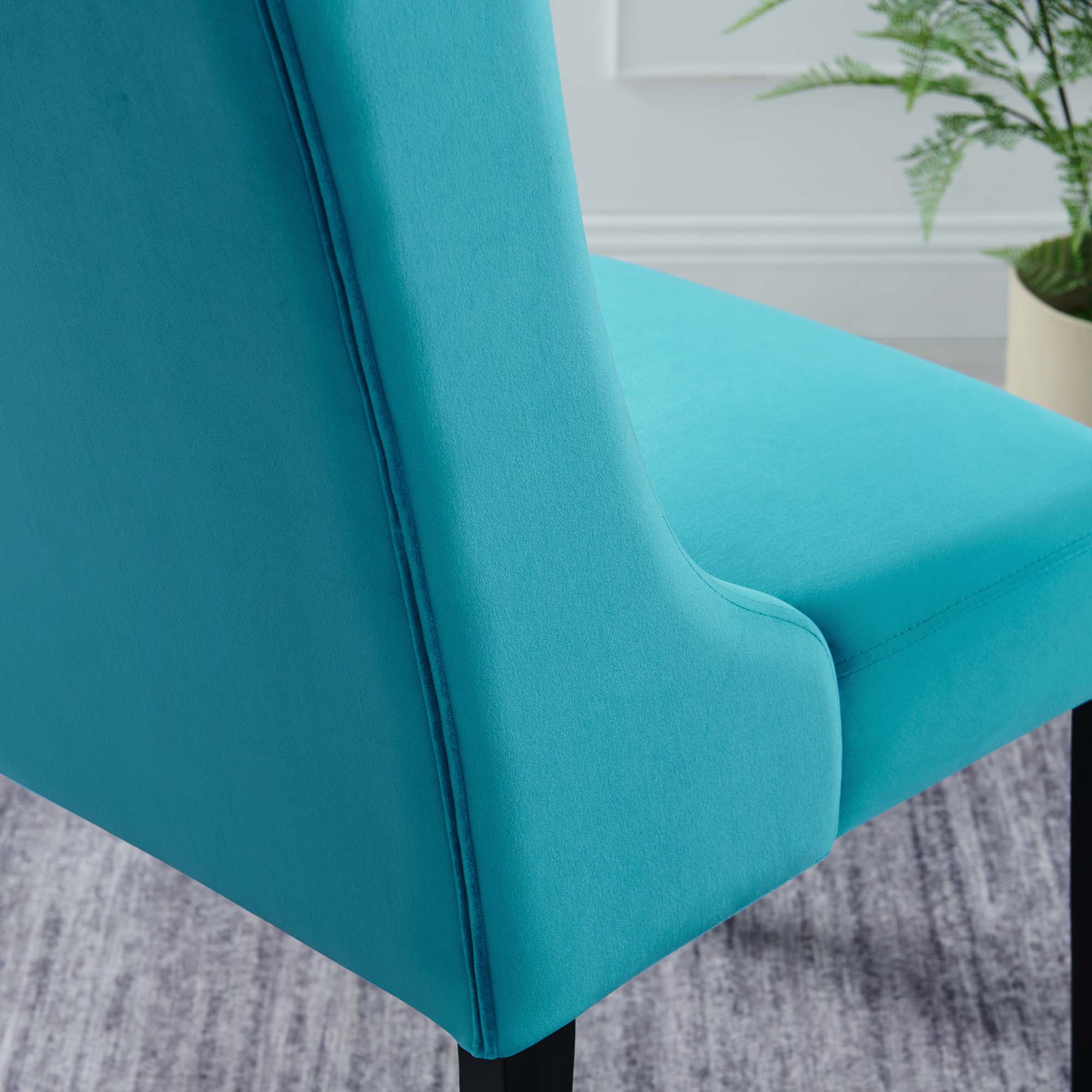 Baronet Performance Velvet Dining Chairs - Set of 2 by Modway