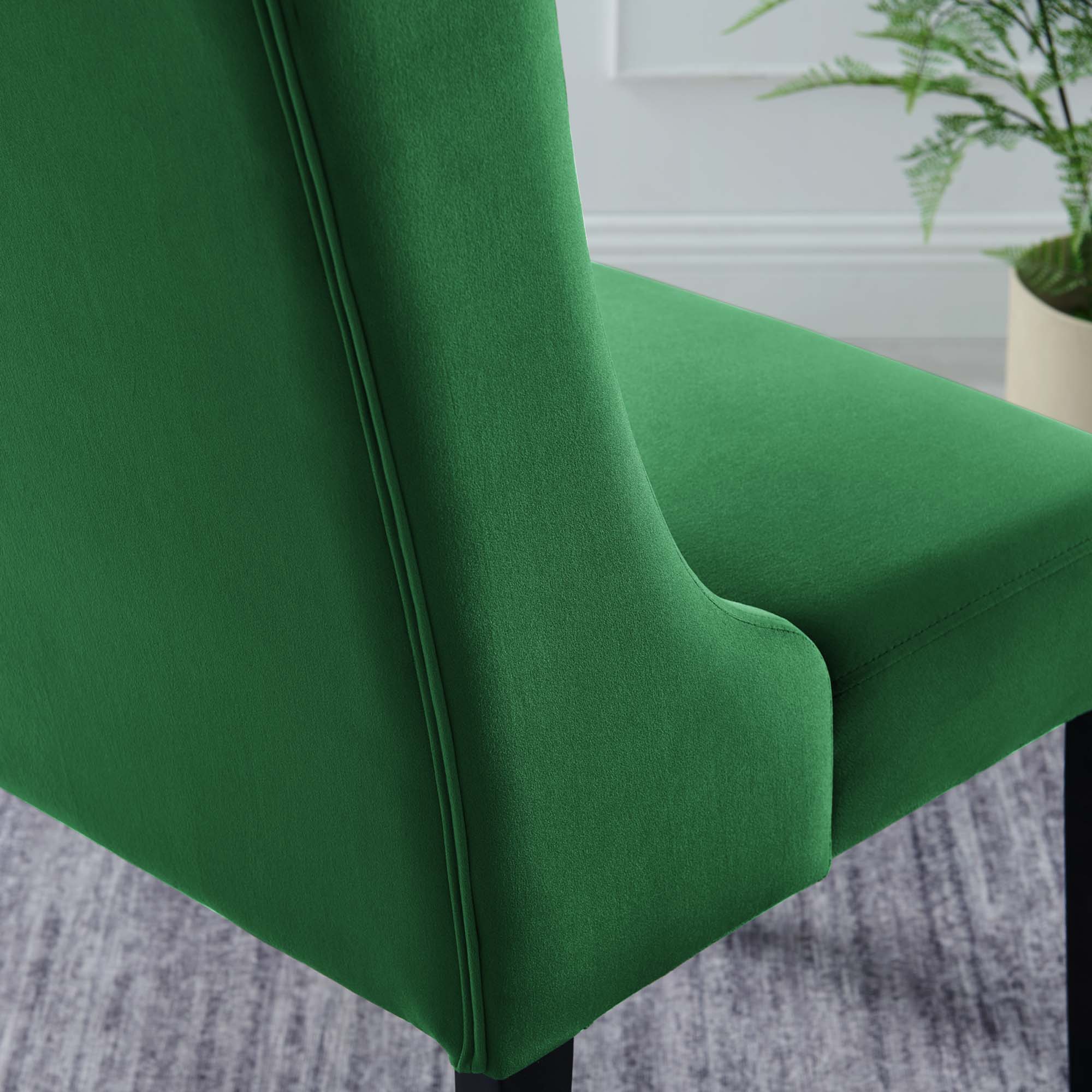 Baronet Performance Velvet Dining Chairs - Set of 2 by Modway