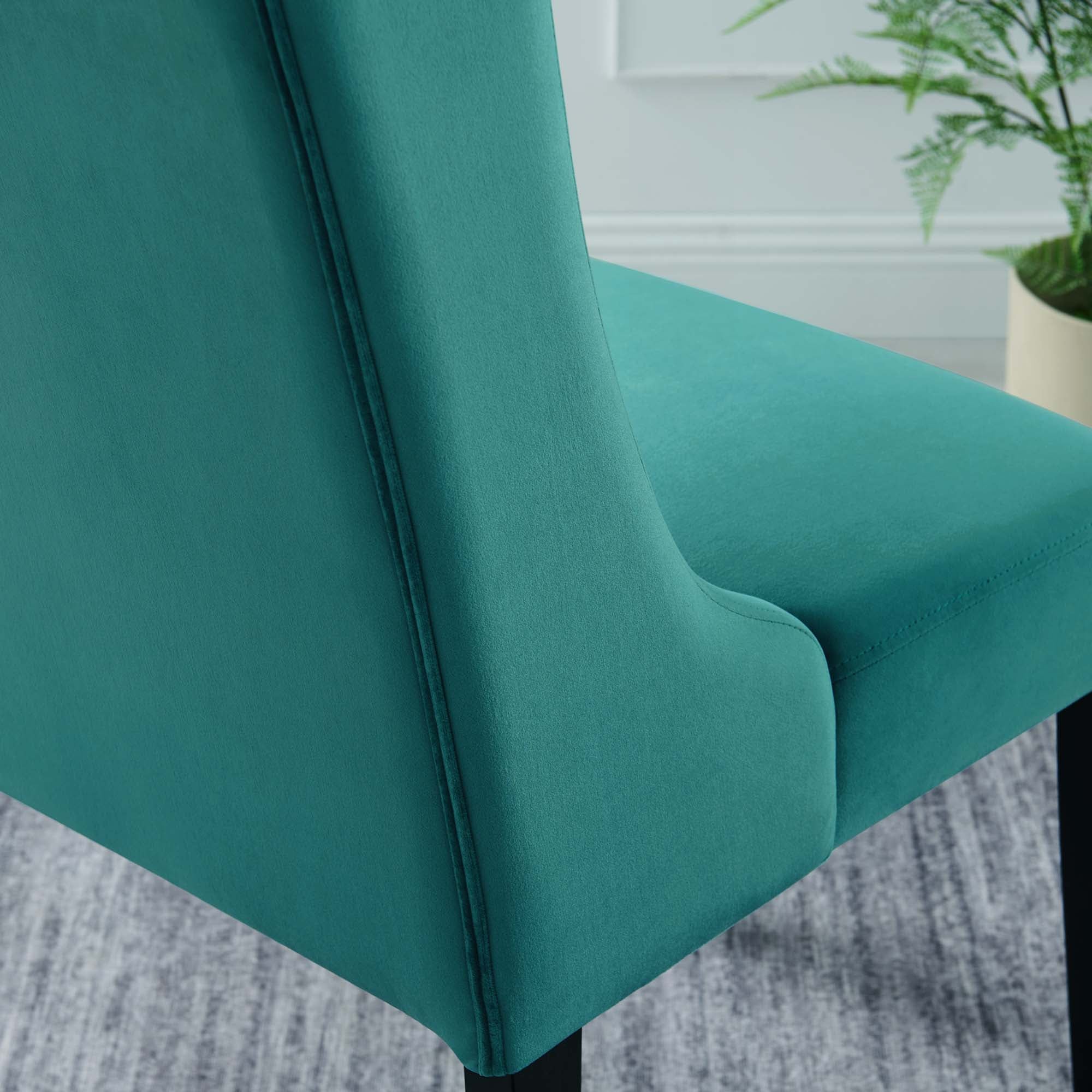 Baronet Performance Velvet Dining Chairs - Set of 2 by Modway