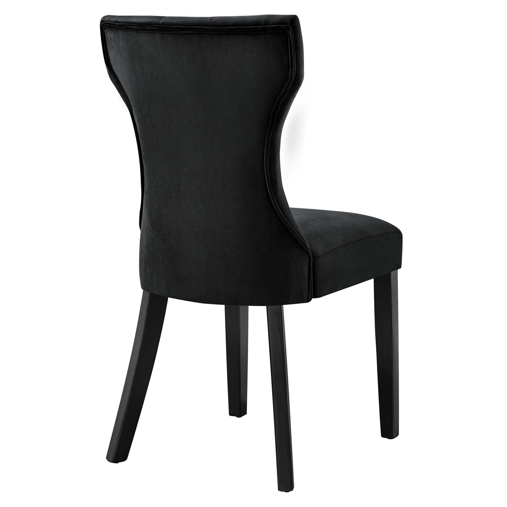 Silhouette Performance Velvet Dining Chairs - Set of 2 by Modway