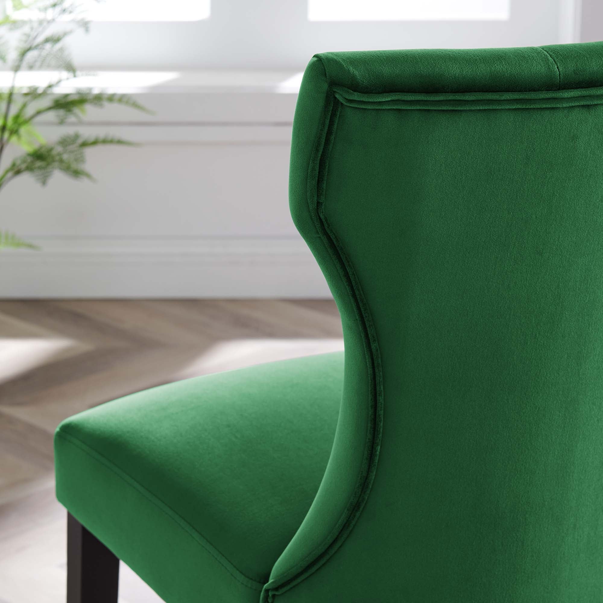 Silhouette Performance Velvet Dining Chairs - Set of 2 by Modway