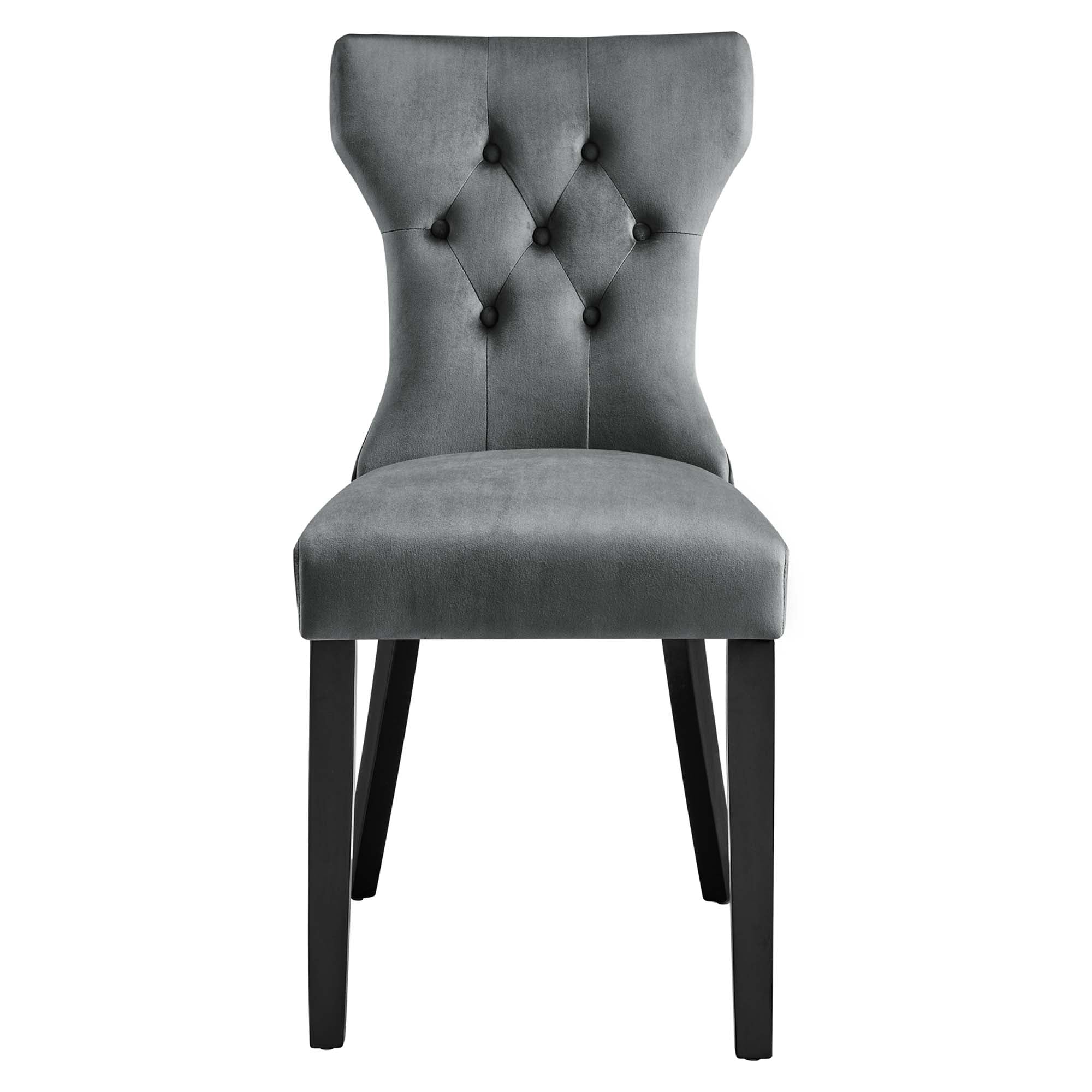 Silhouette Performance Velvet Dining Chairs - Set of 2 by Modway