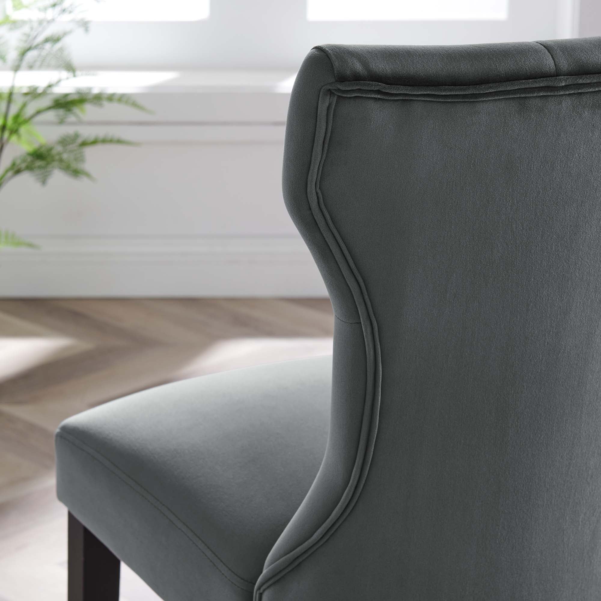 Silhouette Performance Velvet Dining Chairs - Set of 2 by Modway