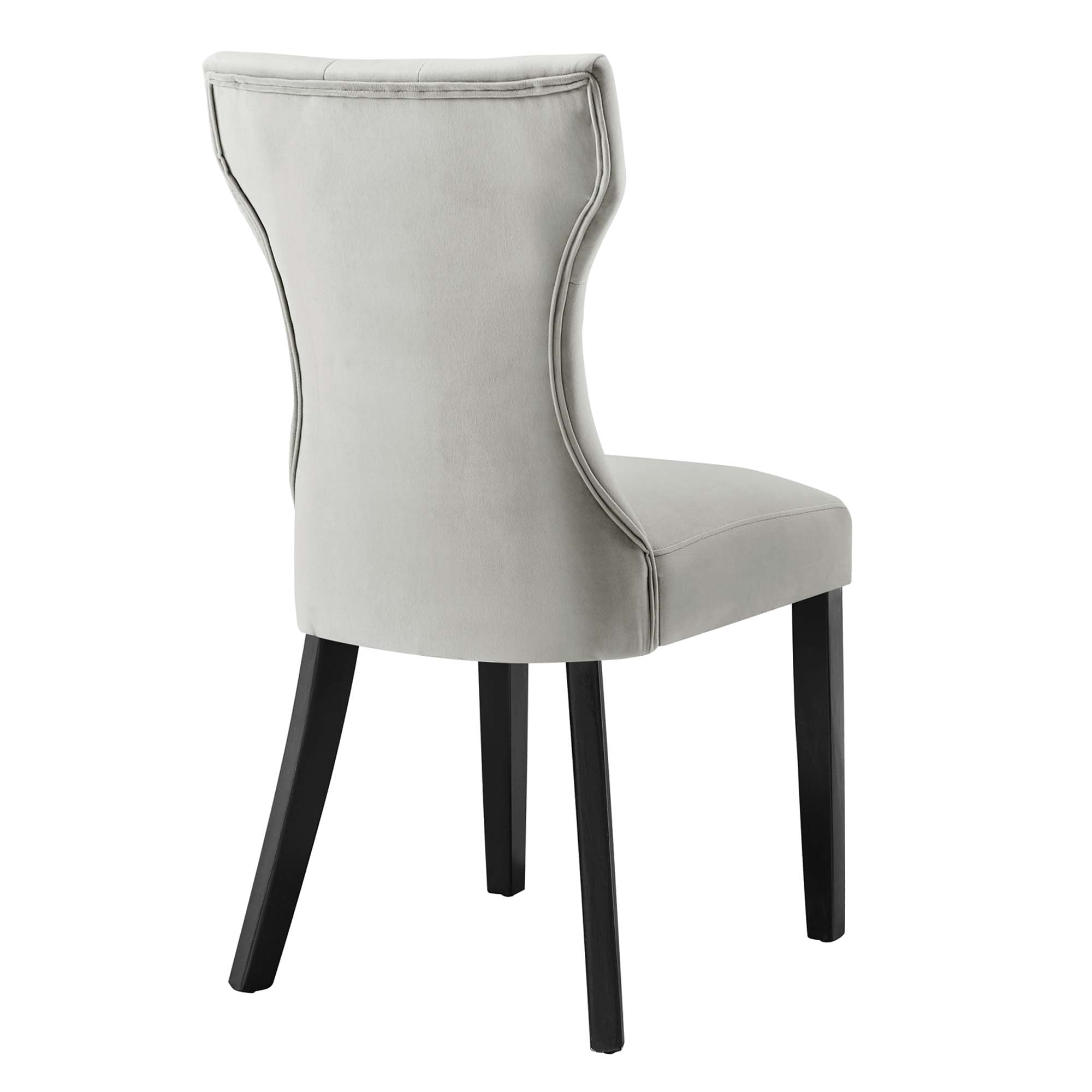 Silhouette Performance Velvet Dining Chairs - Set of 2 by Modway