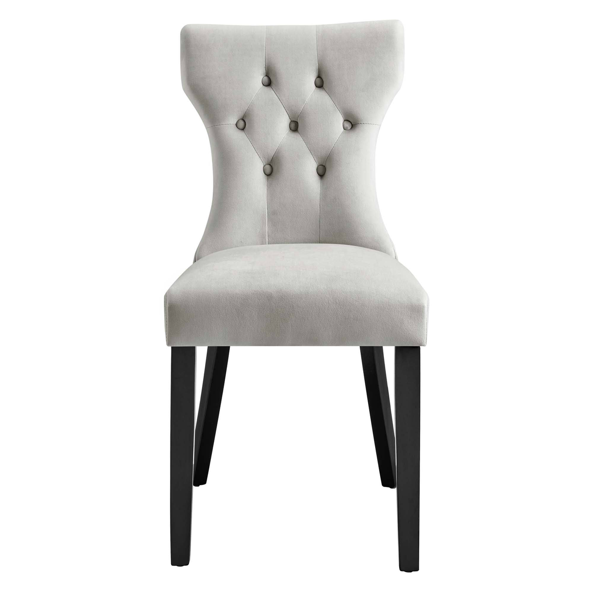 Silhouette Performance Velvet Dining Chairs - Set of 2 by Modway