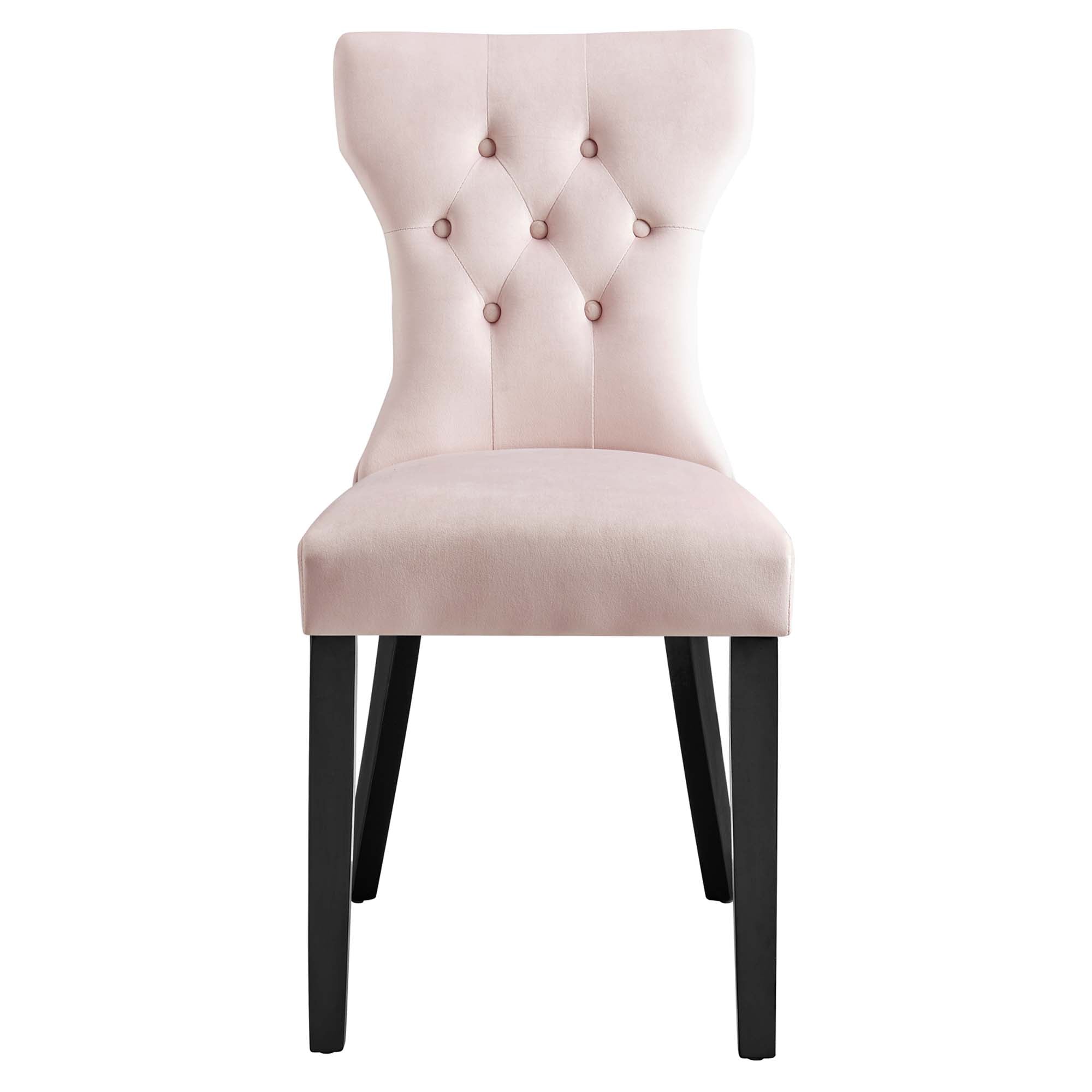 Silhouette Performance Velvet Dining Chairs - Set of 2 by Modway
