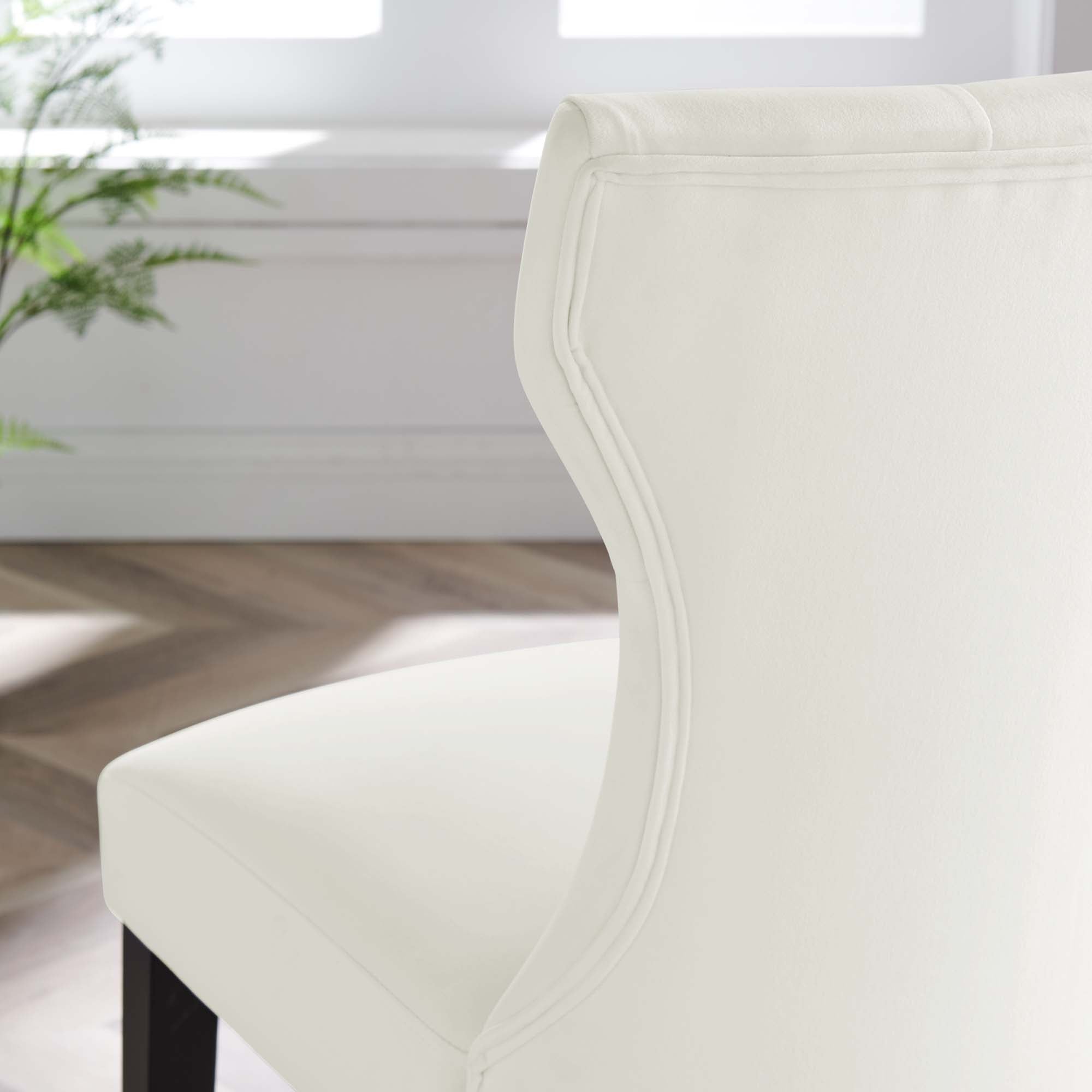 Silhouette Performance Velvet Dining Chairs - Set of 2 by Modway
