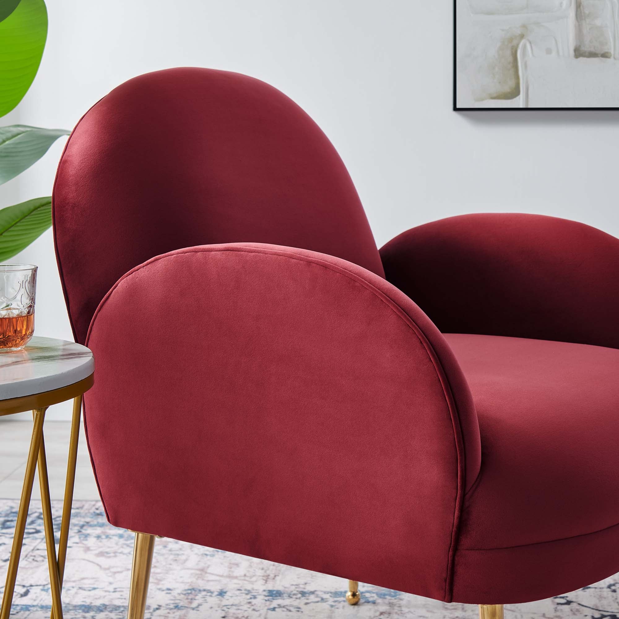 Transcend Performance Velvet Armchair by Modway