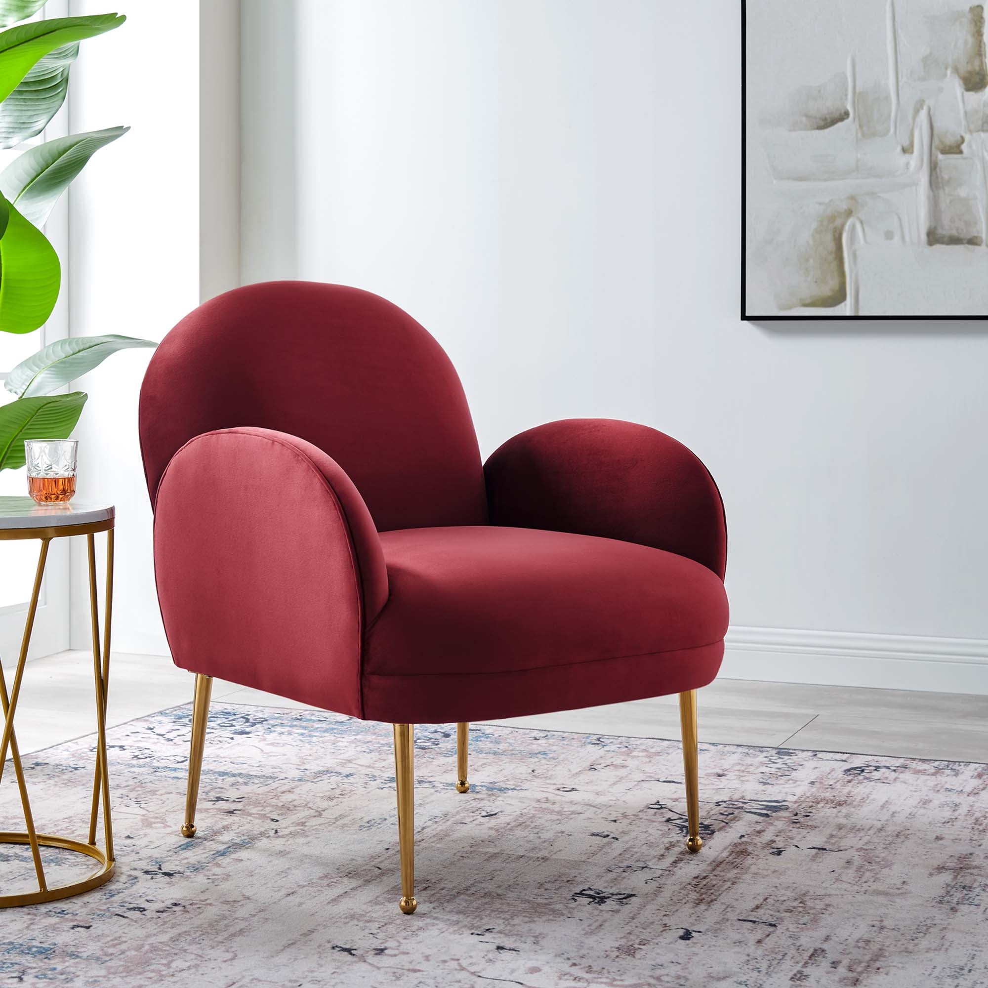 Transcend Performance Velvet Armchair by Modway