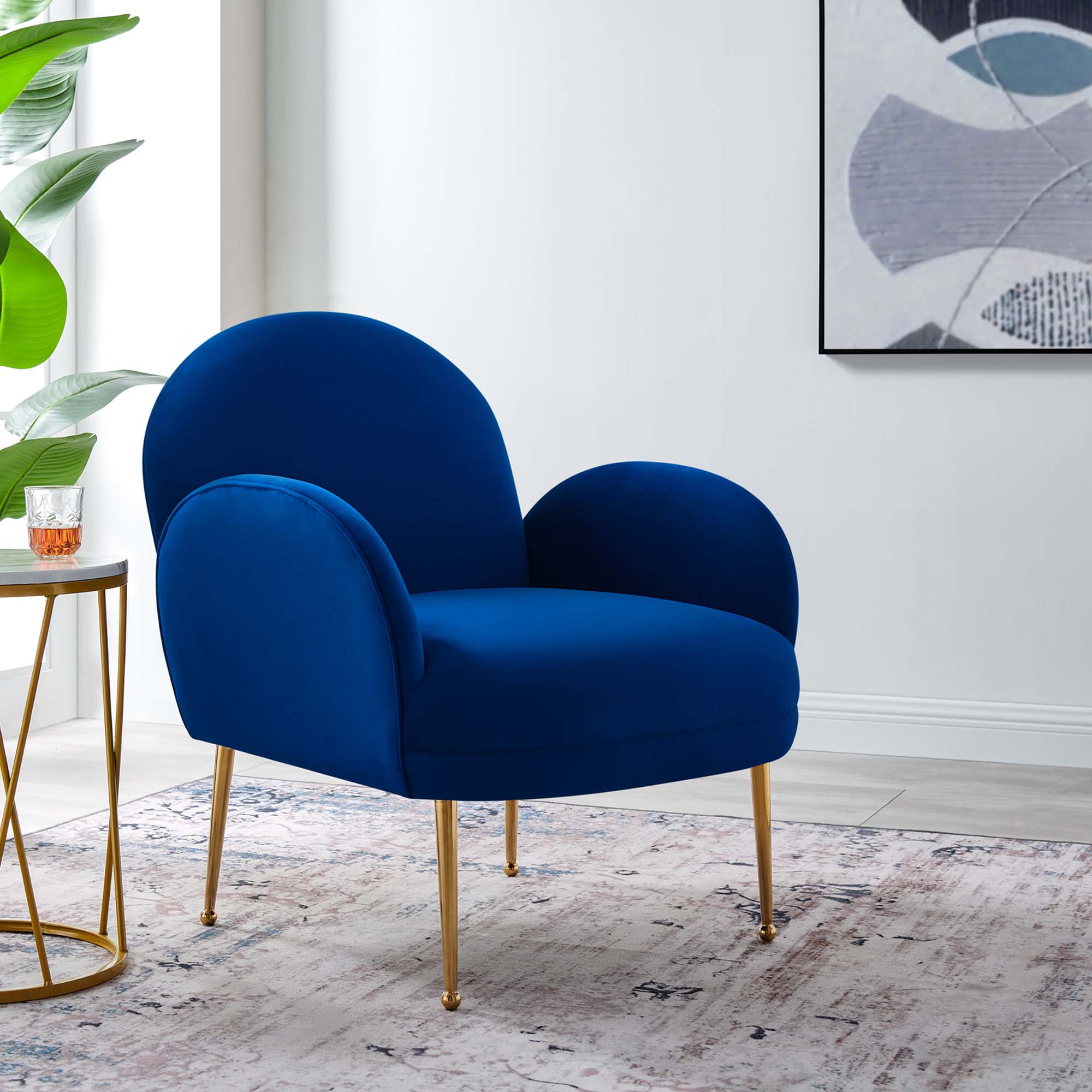 Transcend Performance Velvet Armchair by Modway
