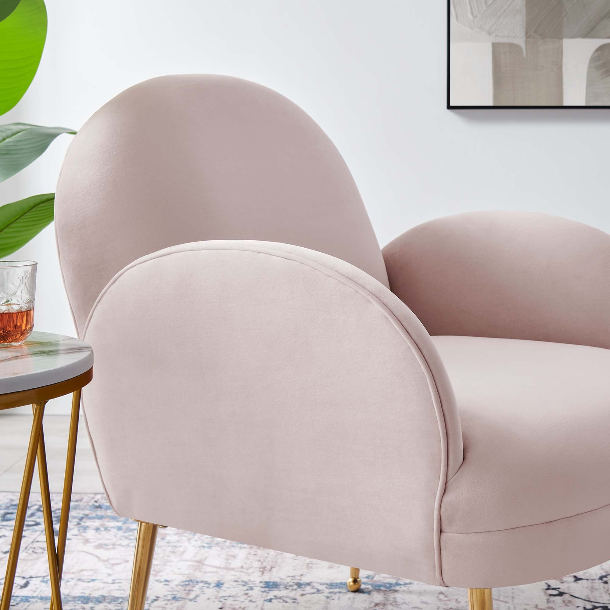 Transcend Performance Velvet Armchair by Modway