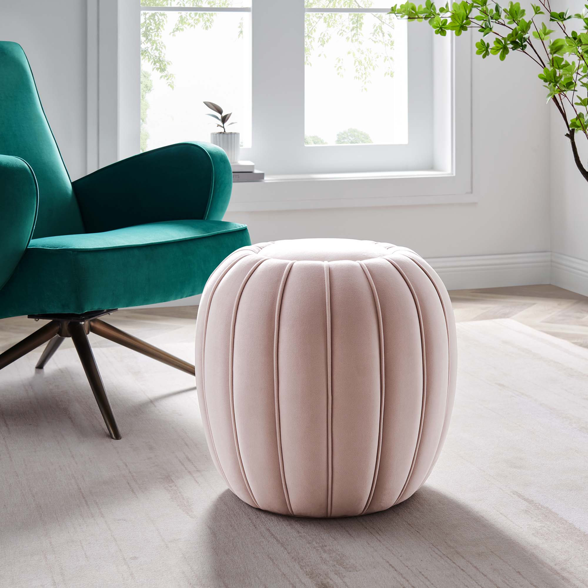 Celebrate Channel Tufted Performance Velvet Ottoman by Modway