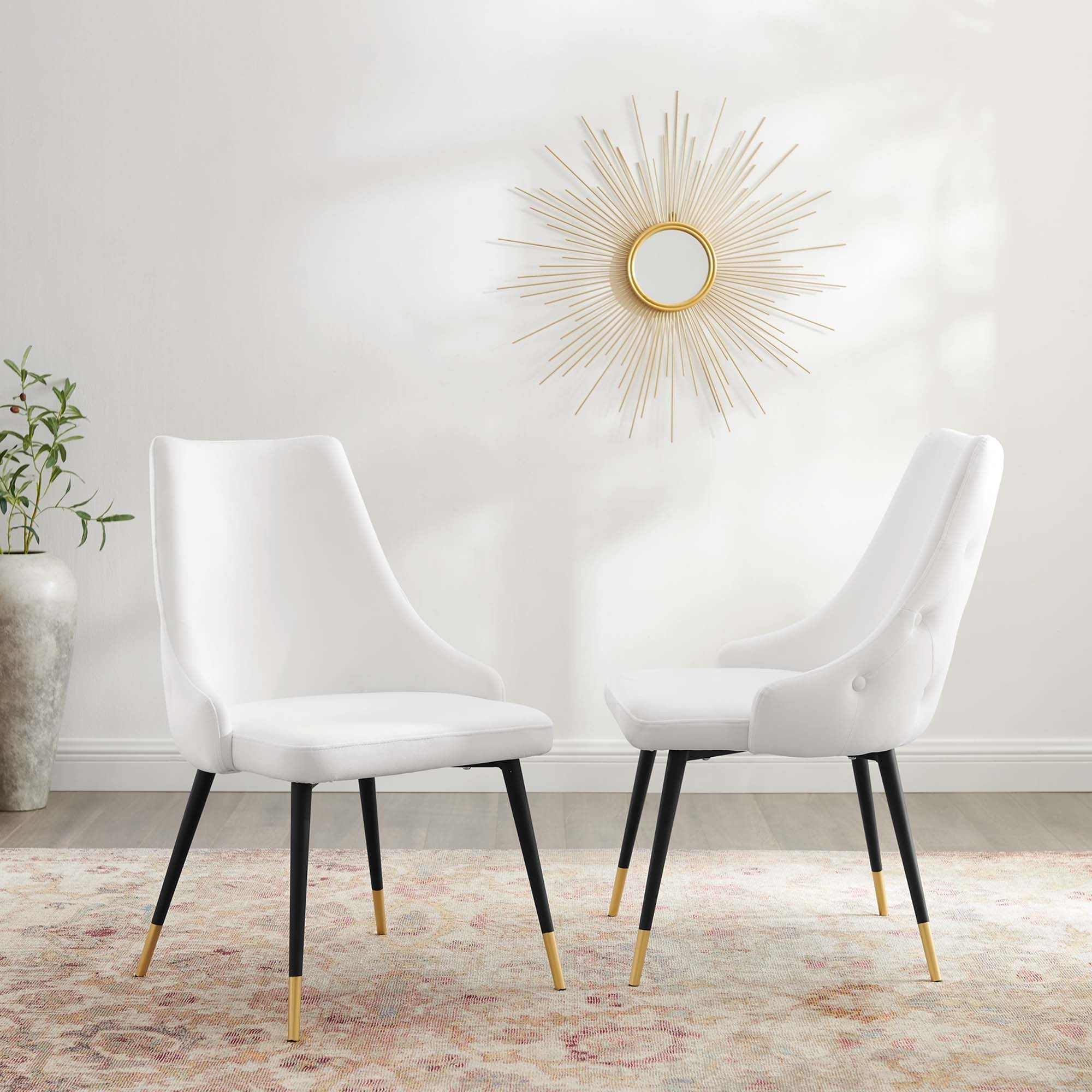 Adorn Dining Side Chair Performance Velvet Set of 2 by Modway