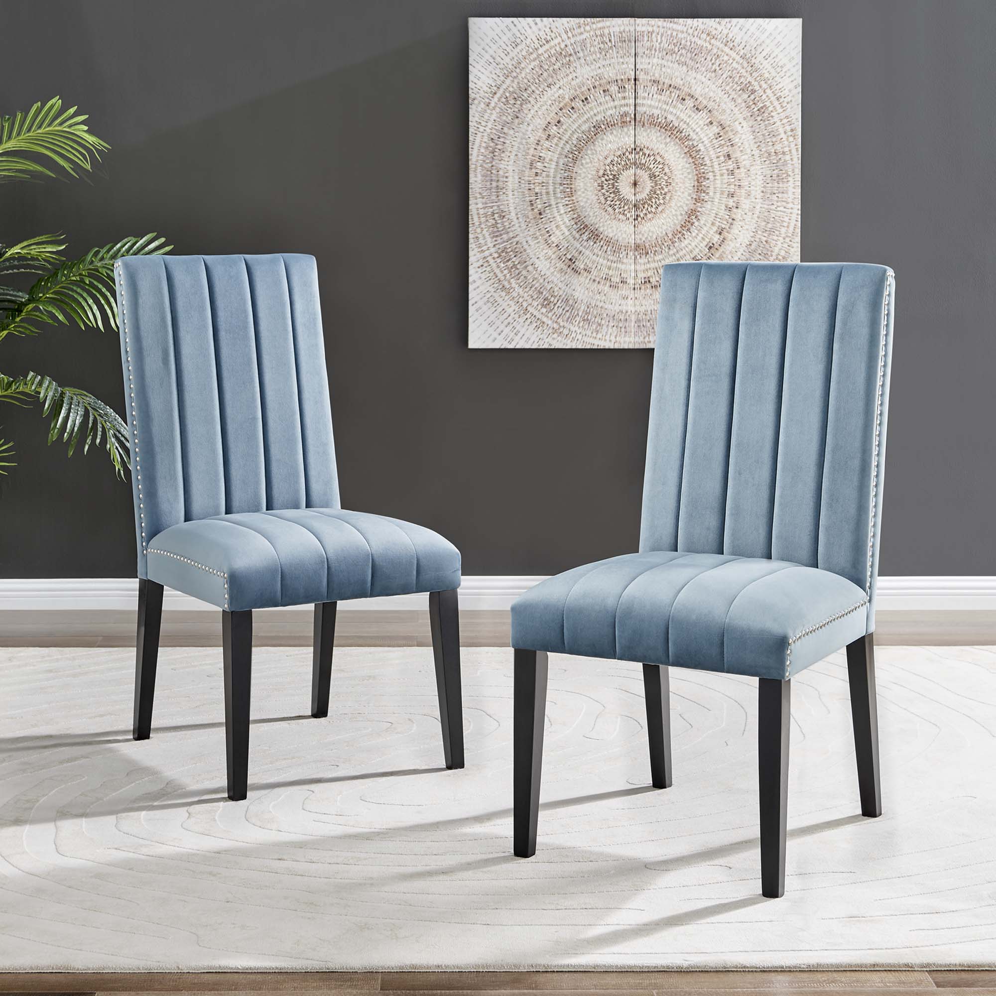 Catalyst Performance Velvet Dining Side Chairs - Set of 2 by Modway