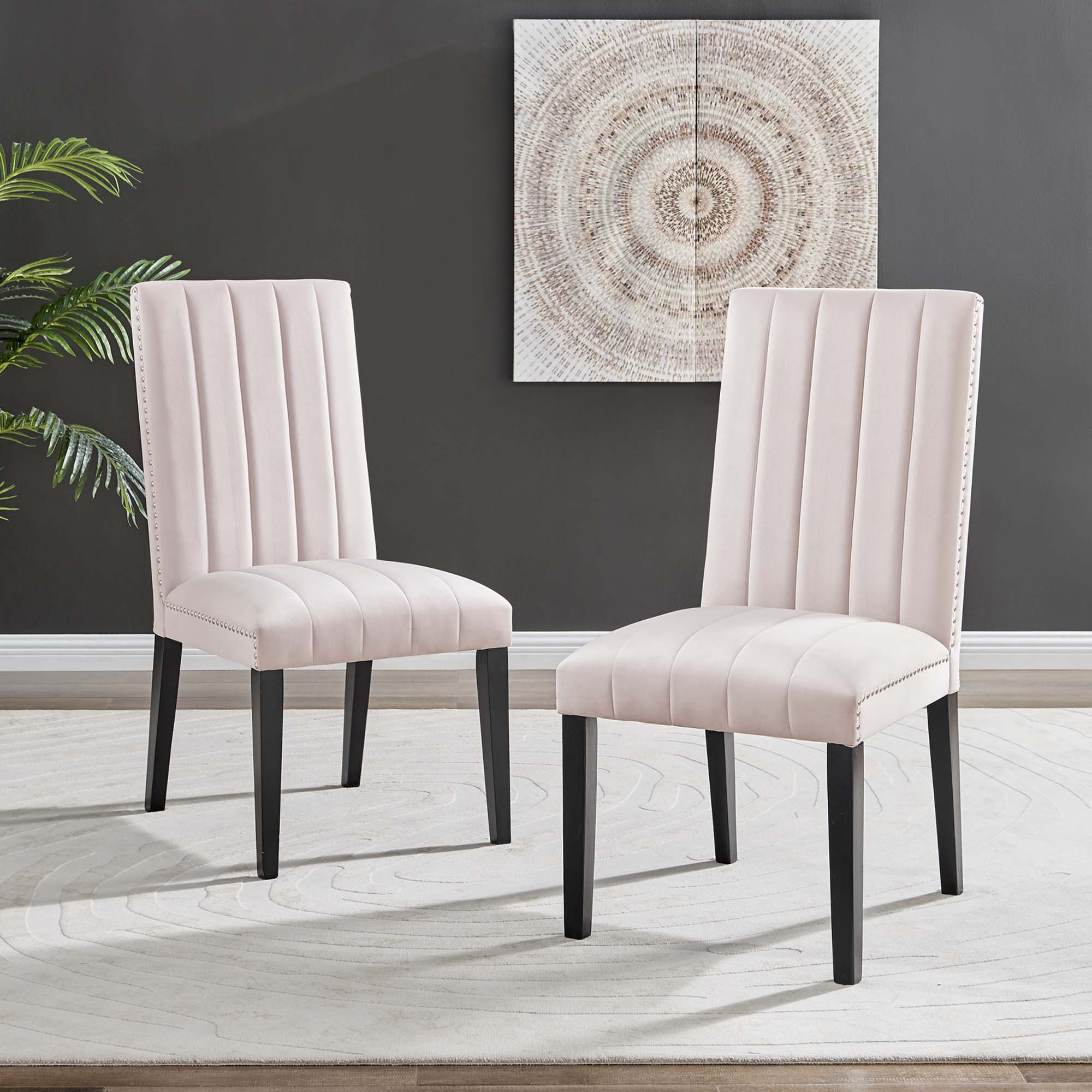 Catalyst Performance Velvet Dining Side Chairs - Set of 2 by Modway