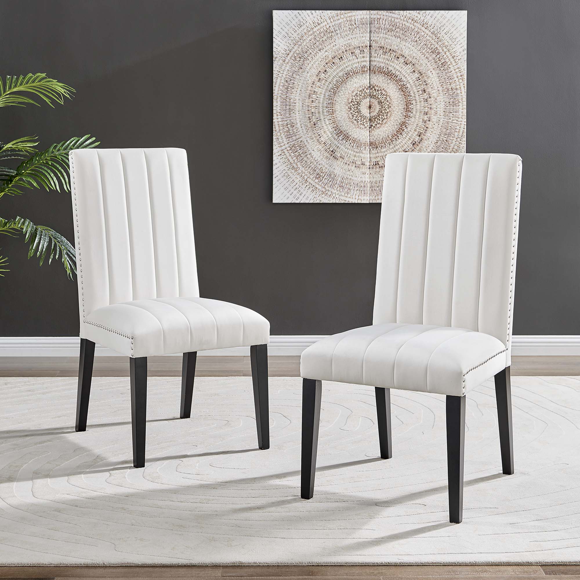 Catalyst Performance Velvet Dining Side Chairs - Set of 2 by Modway