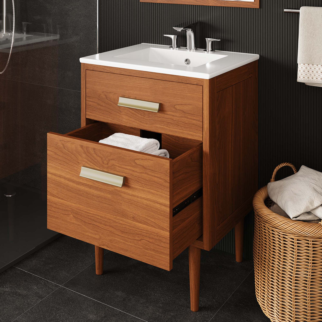 Cassia Bathroom Cabinet Basin Not Included by Modway