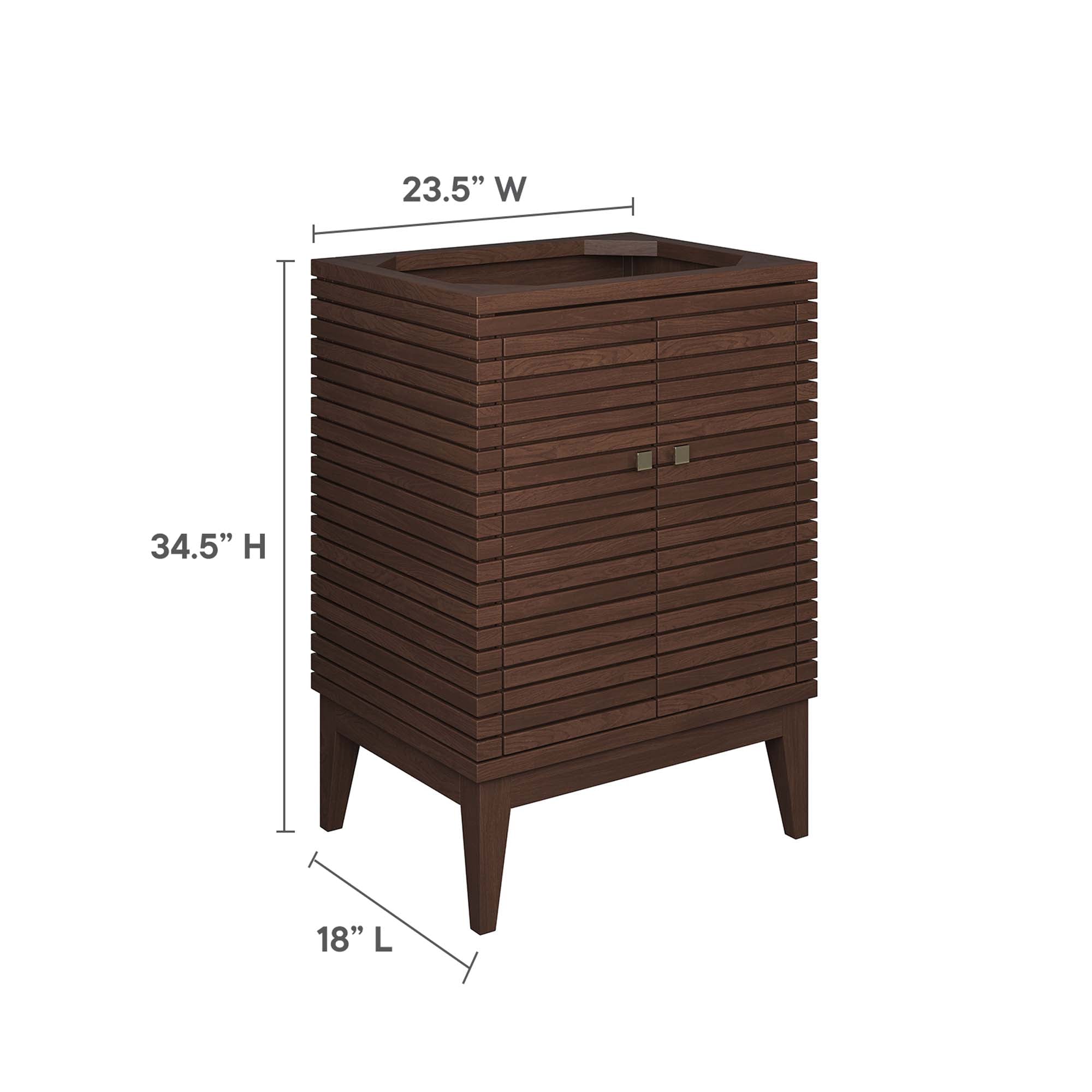 Ledger Bathroom Cabinet Basin Not Included by Modway