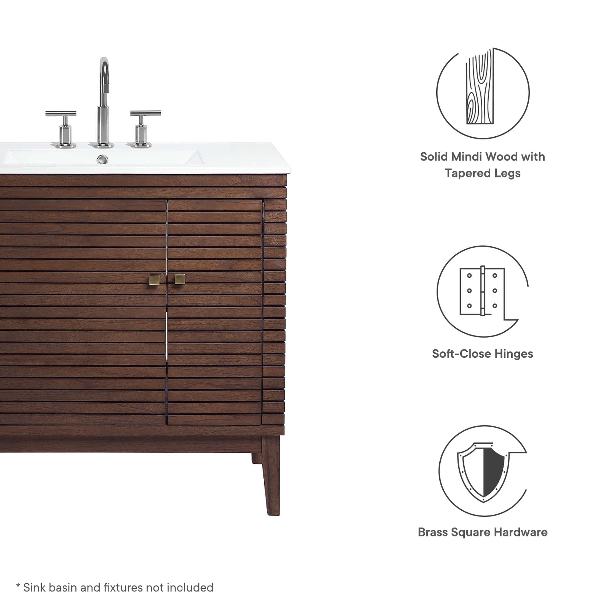 Ledger Bathroom Cabinet Basin Not Included by Modway