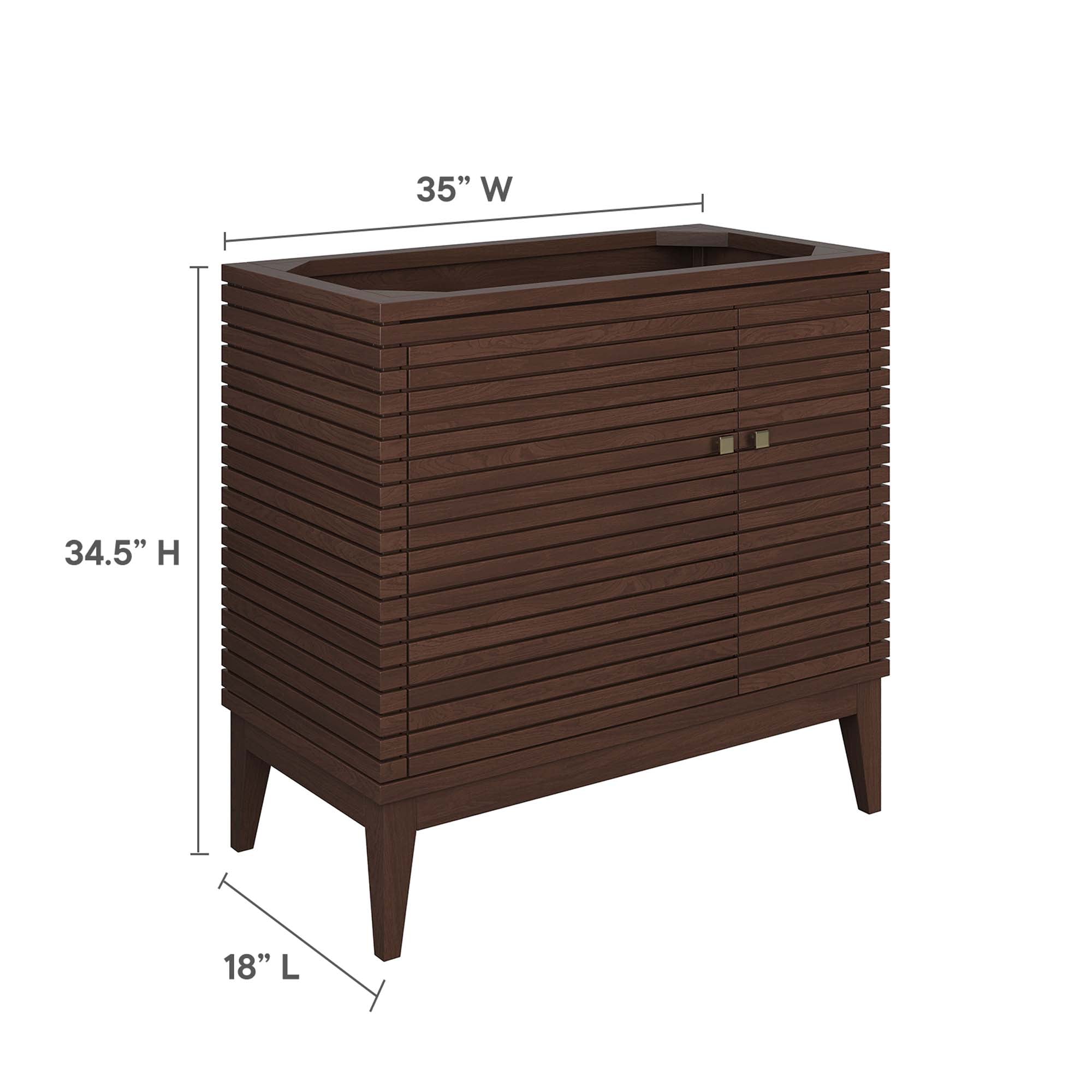 Ledger Bathroom Cabinet Basin Not Included by Modway