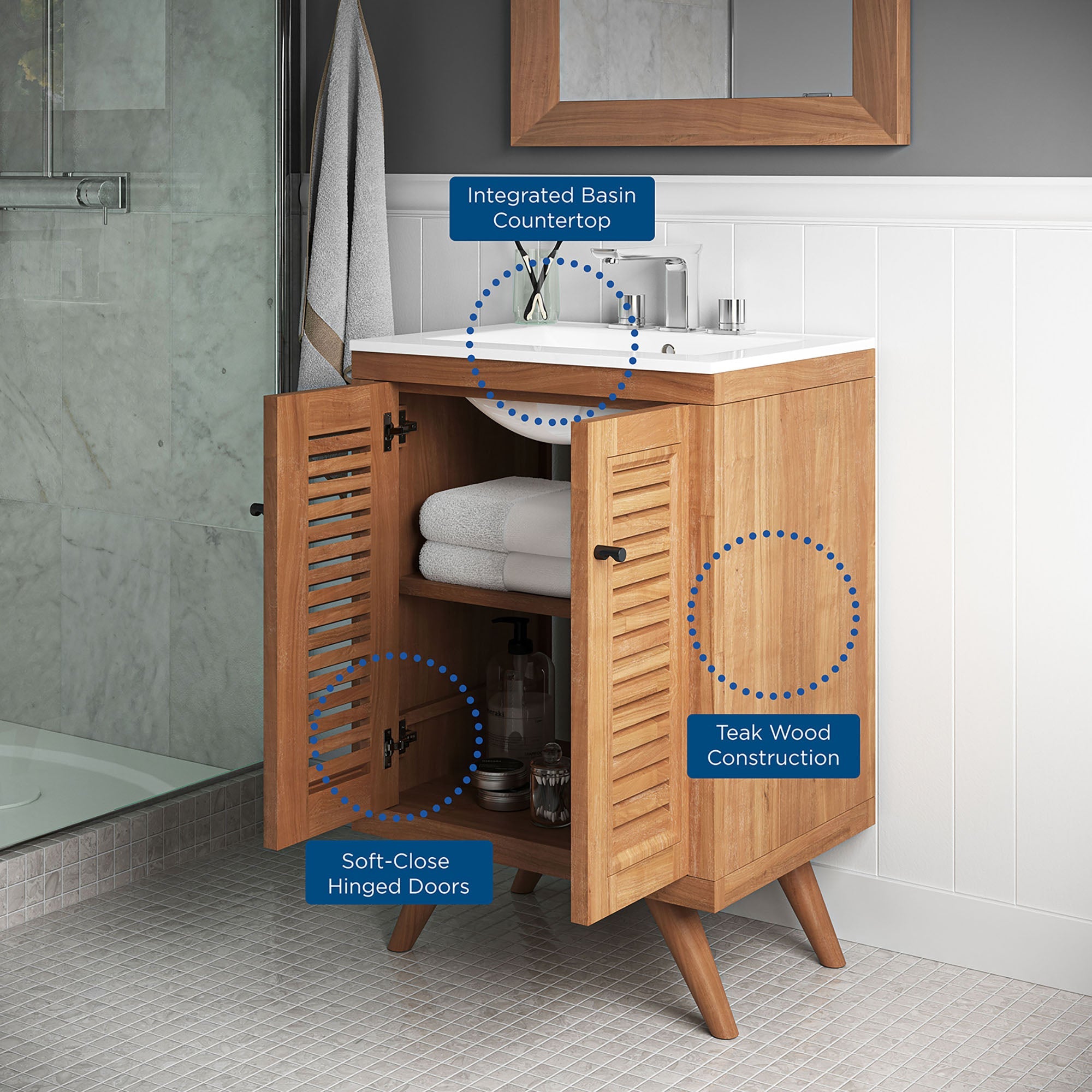 Birdie Bathroom Vanity Basin Included by Modway
