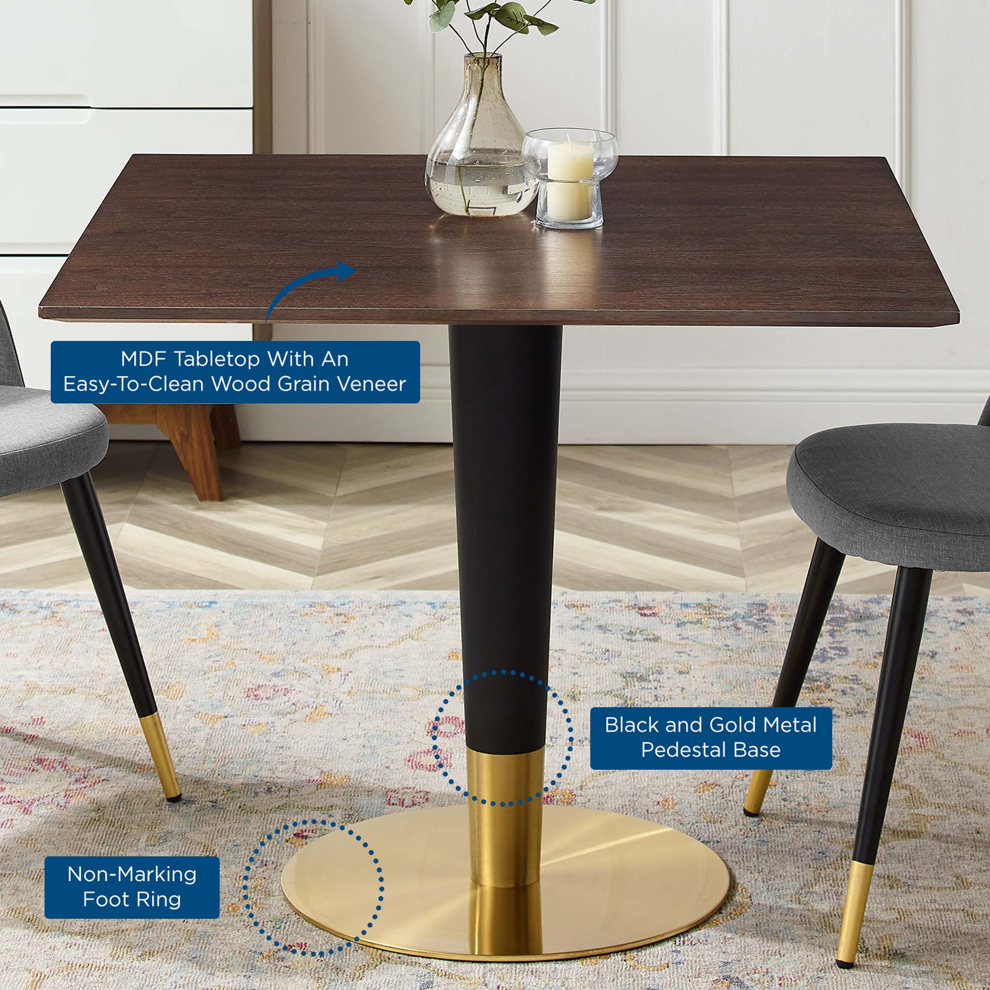 Zinque 36" Square Dining Table by Modway