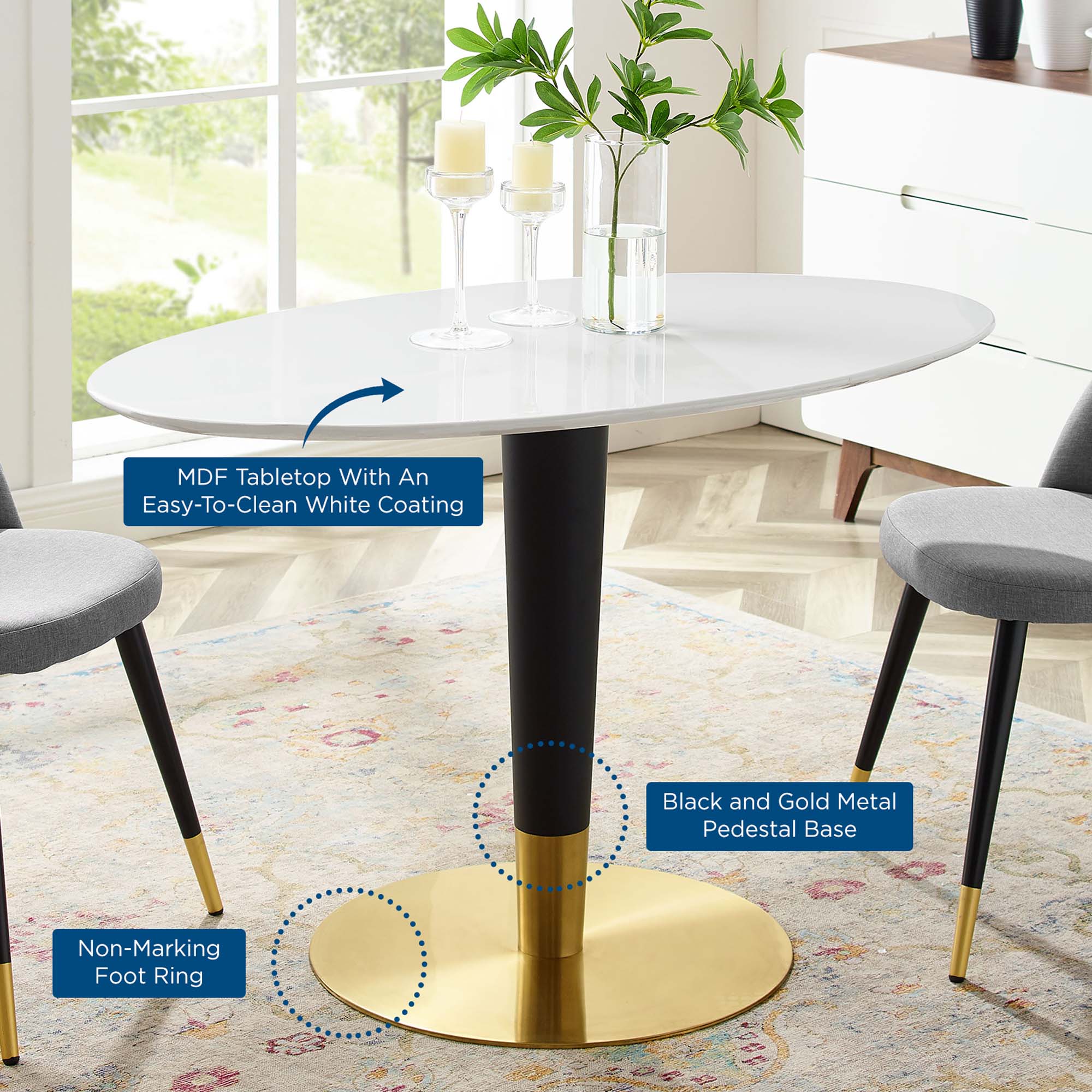 Zinque 48" Oval Dining Table by Modway