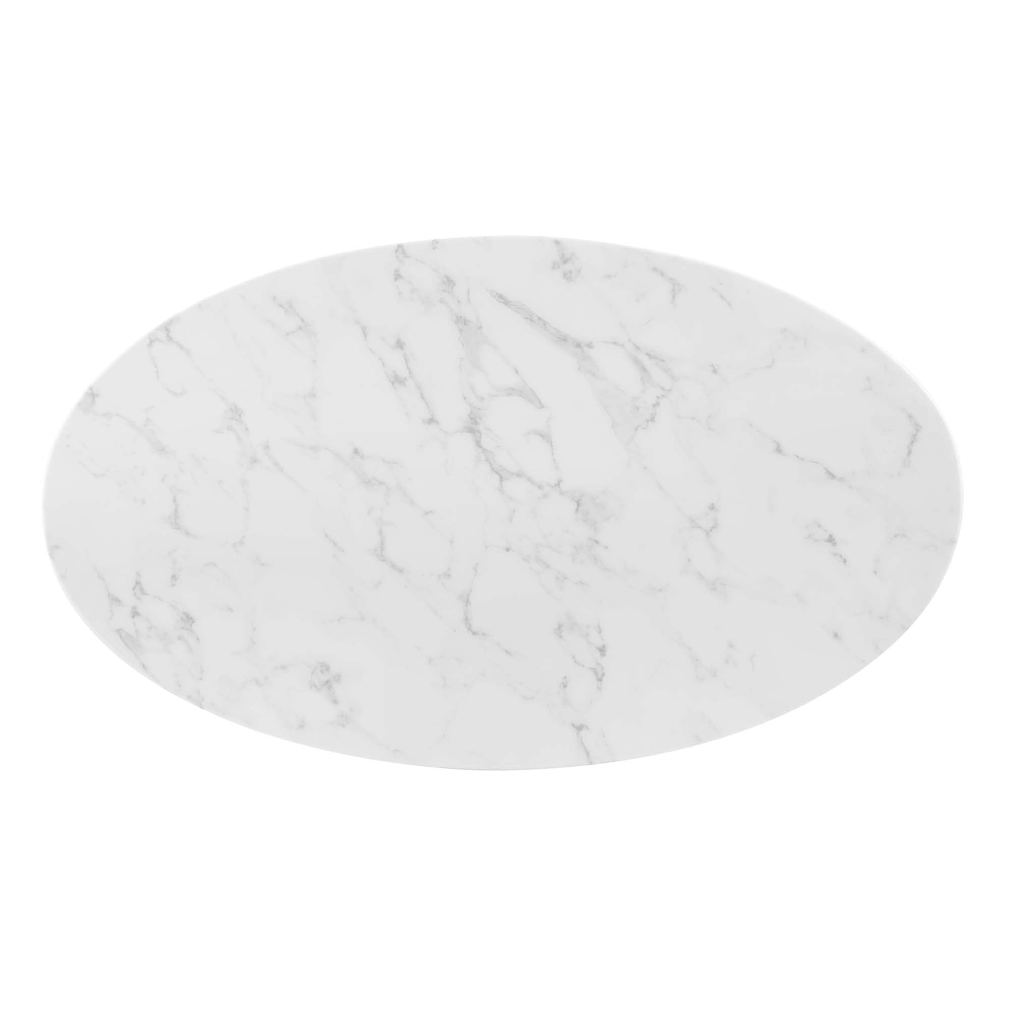 Zinque 48" Oval Artificial Marble Dining Table by Modway