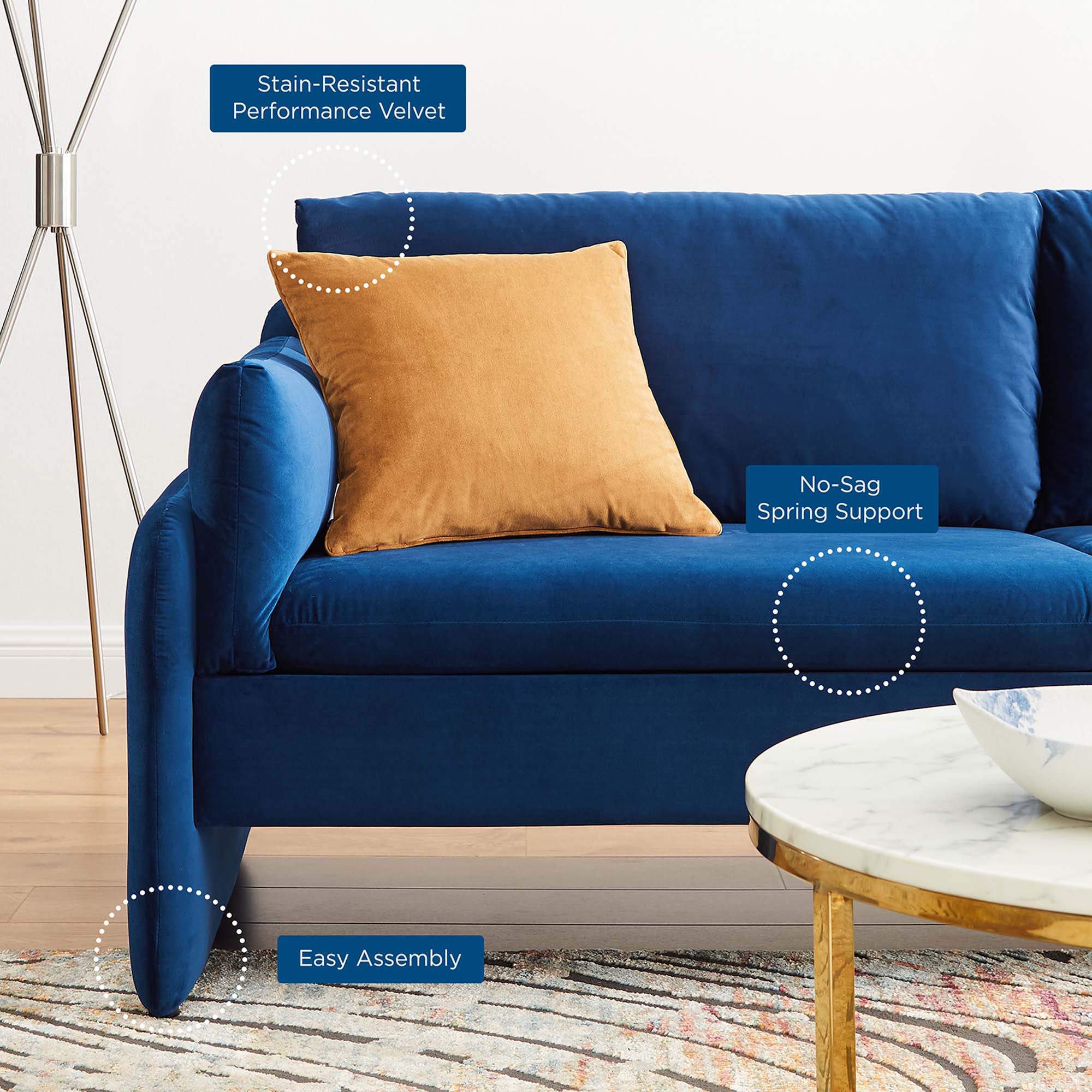 Indicate Performance Velvet Sofa by Modway