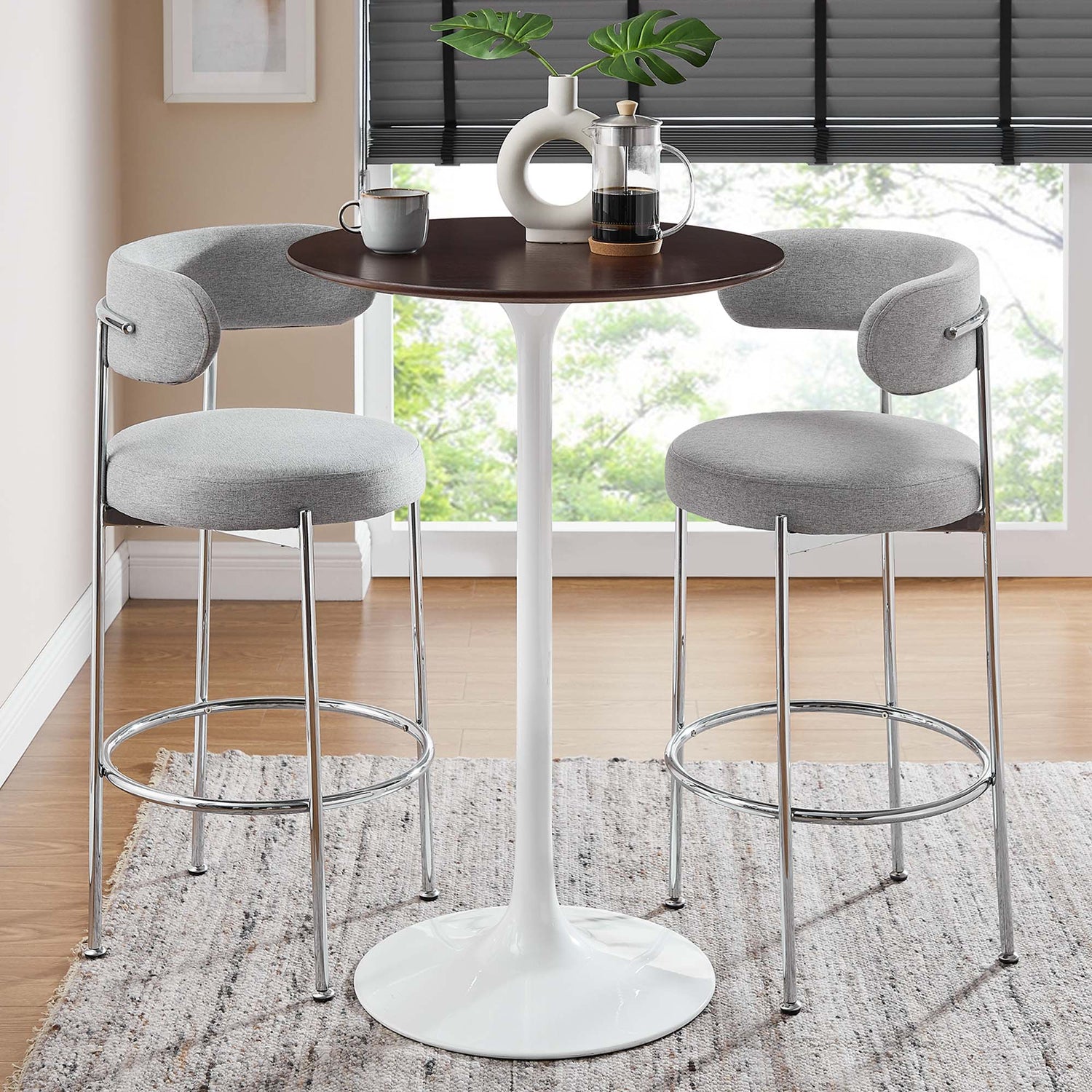 Lippa Round Wood Bar Table by Modway