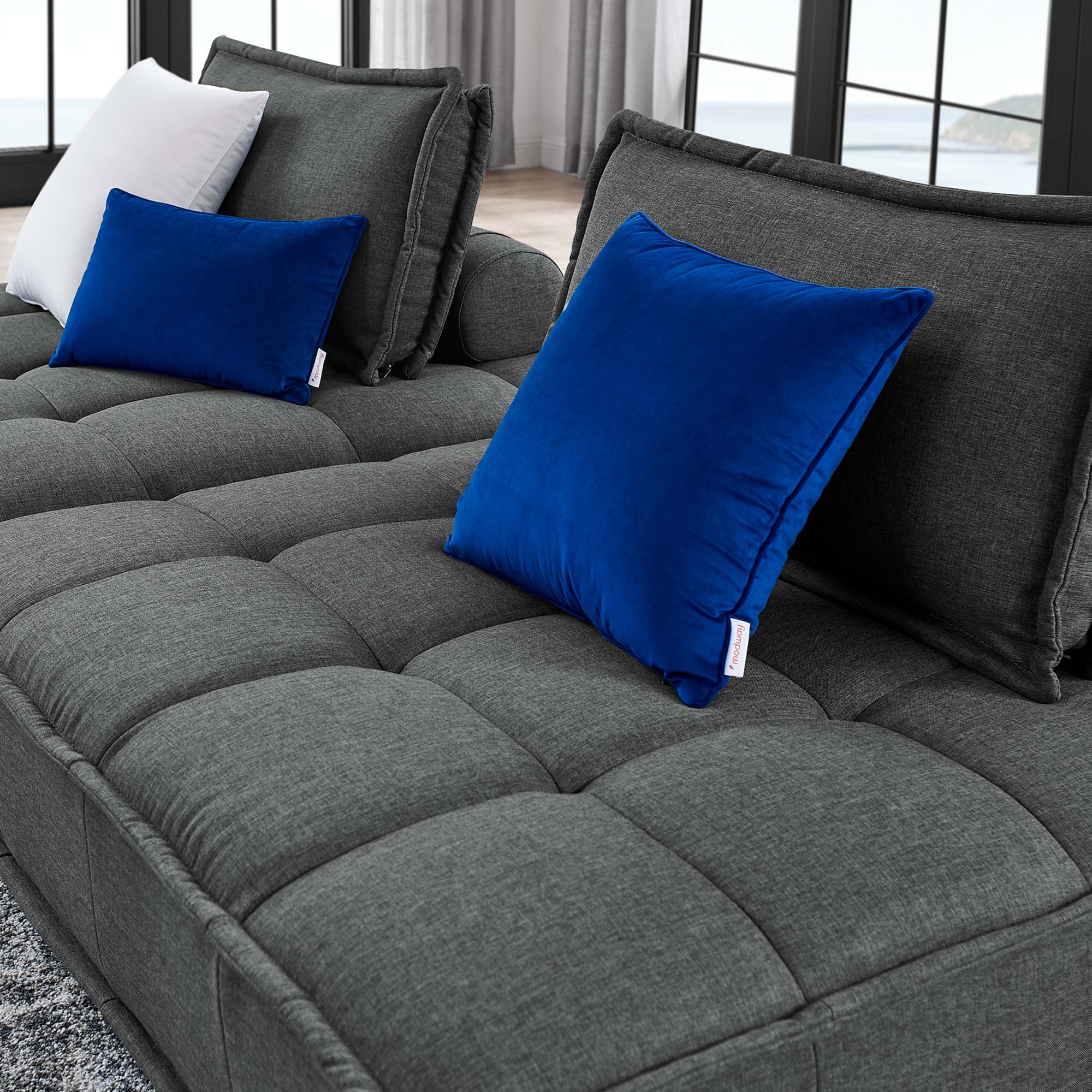 Saunter 2-Piece Tufted Fabric Fabric Loveseat by Modway