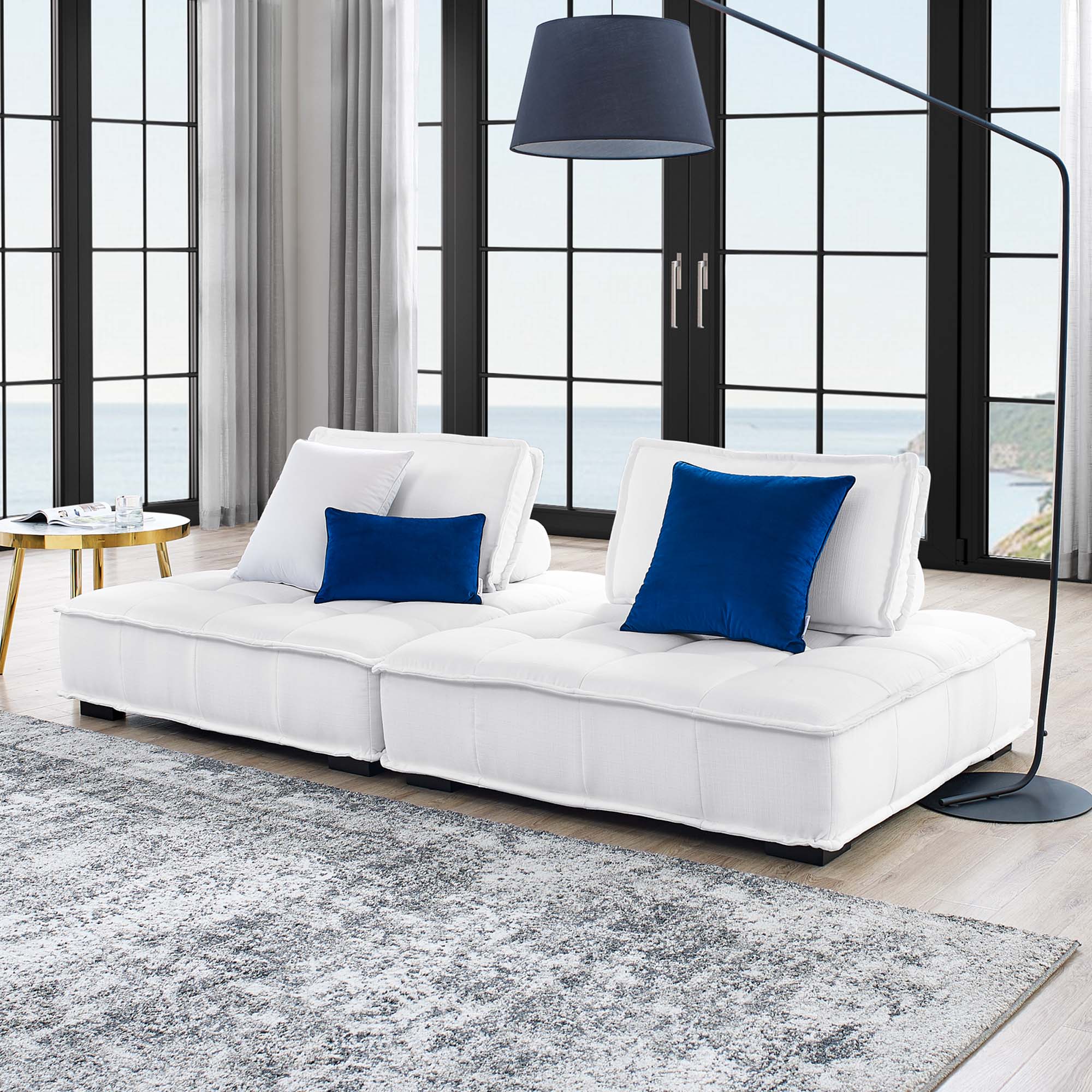 Saunter 2-Piece Tufted Fabric Fabric Loveseat by Modway