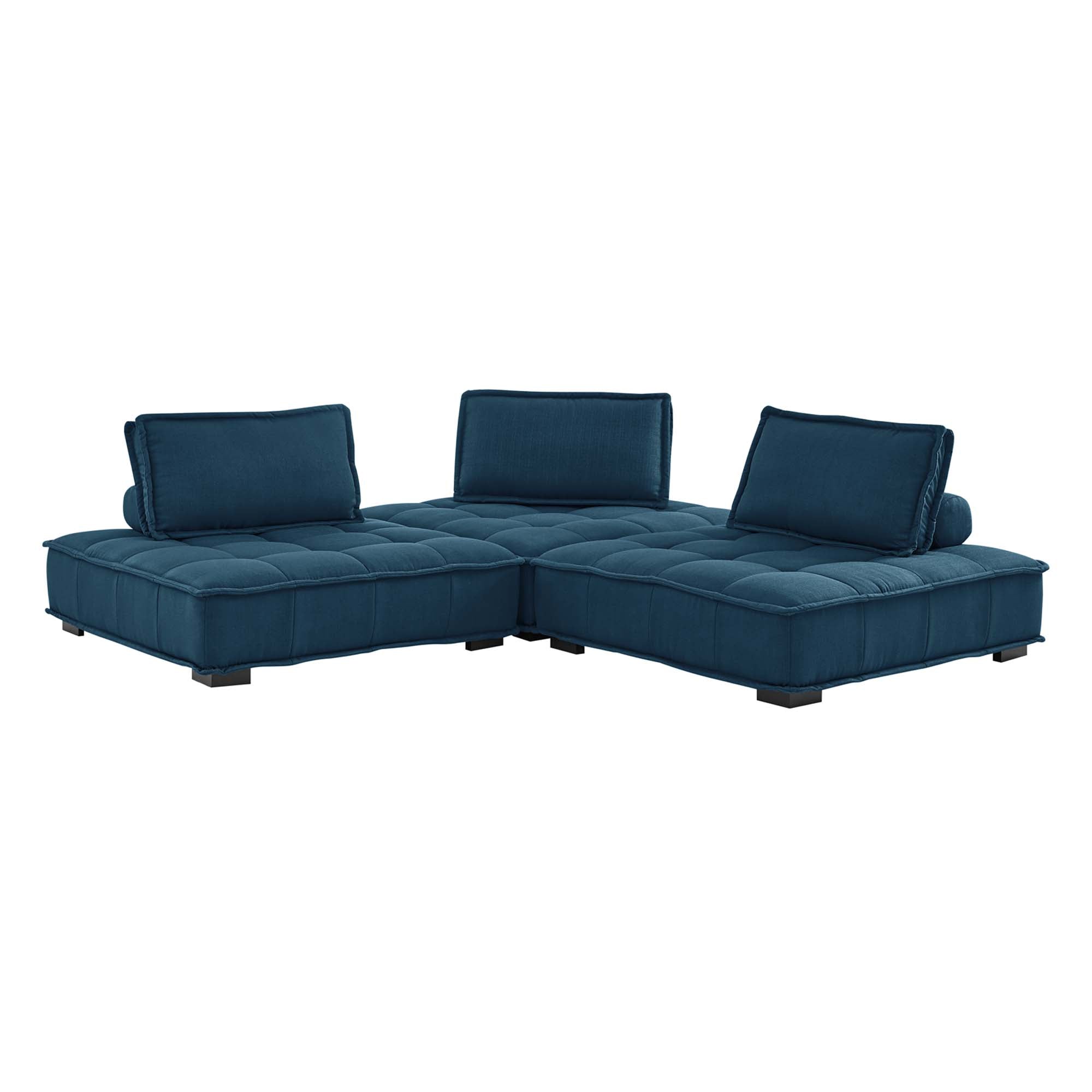 Saunter 3-Piece Tufted Fabric Fabric Sofa by Modway