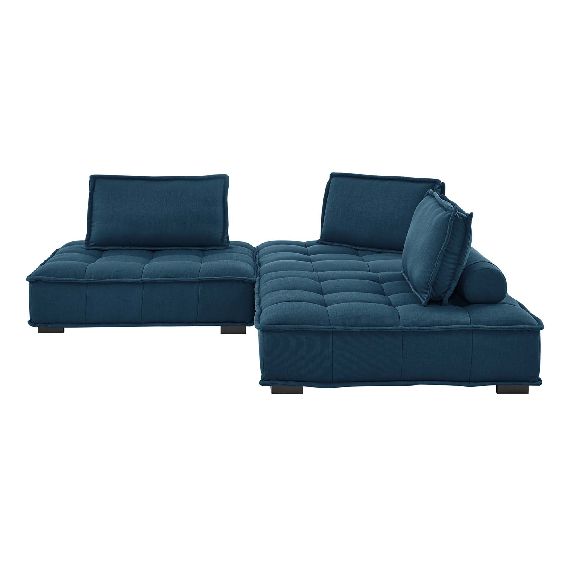 Saunter 3-Piece Tufted Fabric Fabric Sofa by Modway