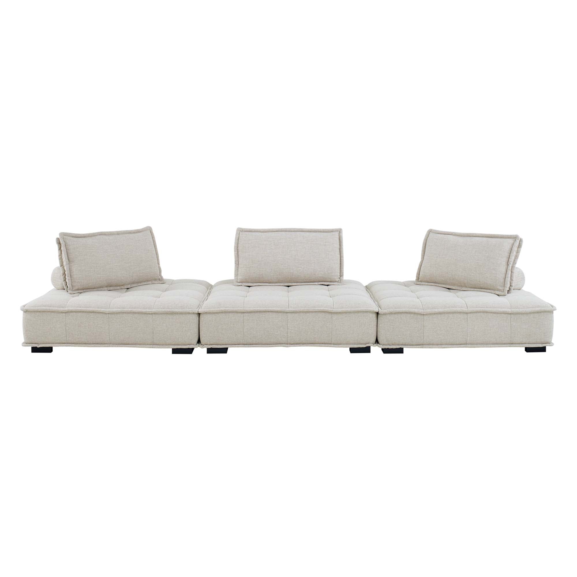 Saunter 3-Piece Tufted Fabric Fabric Sofa by Modway