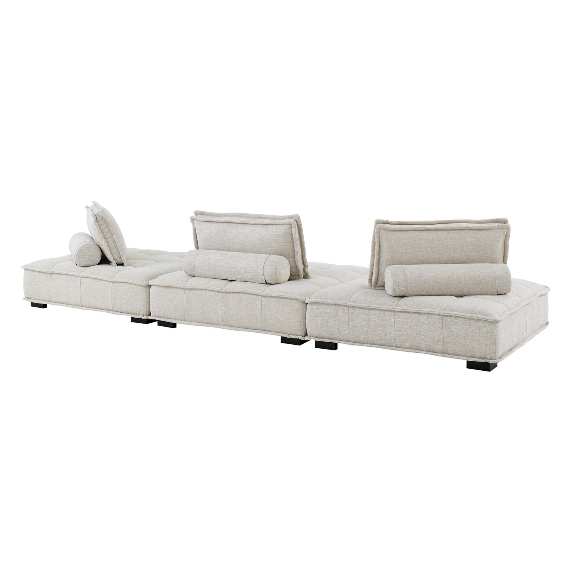 Saunter 3-Piece Tufted Fabric Fabric Sofa by Modway