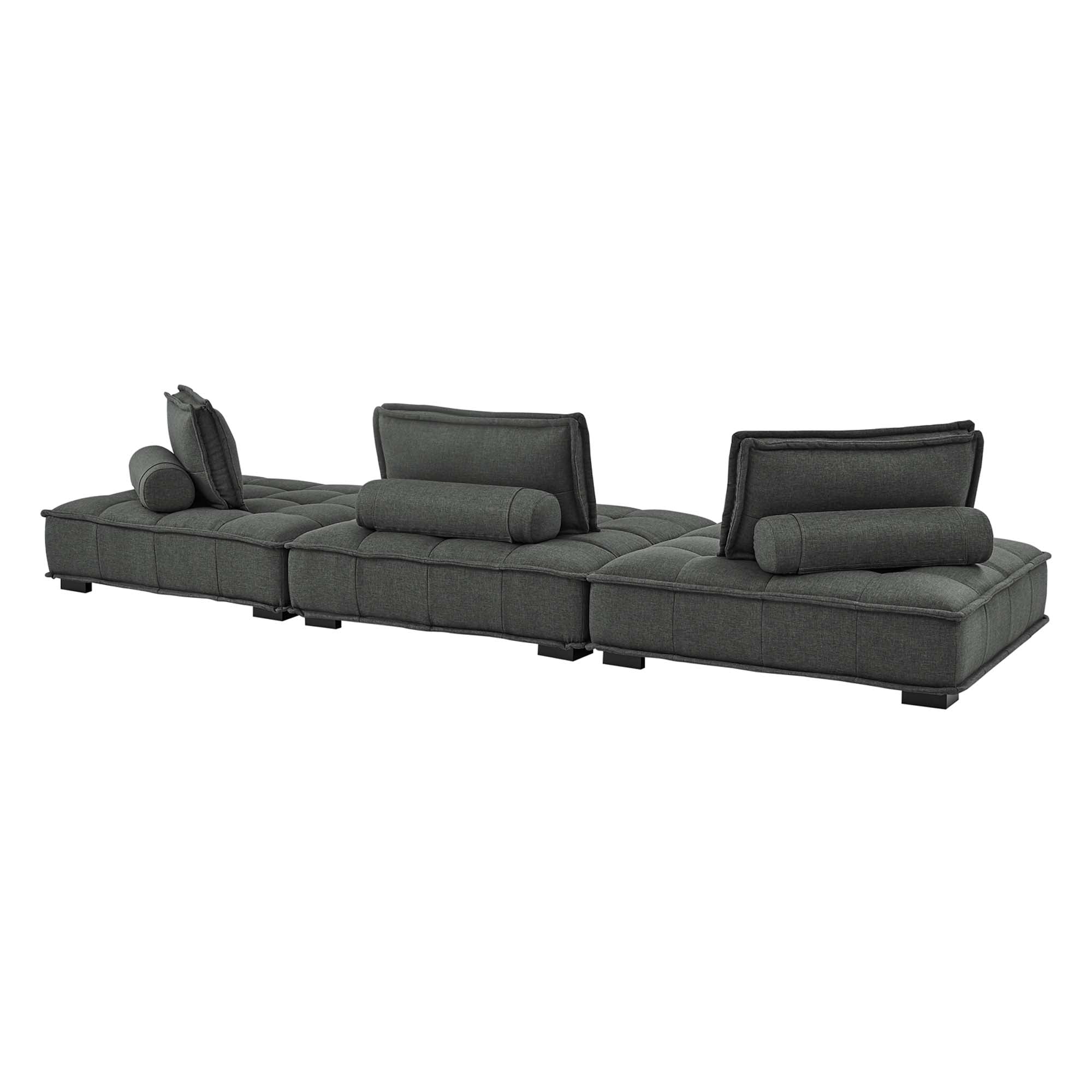 Saunter 3-Piece Tufted Fabric Fabric Sofa by Modway