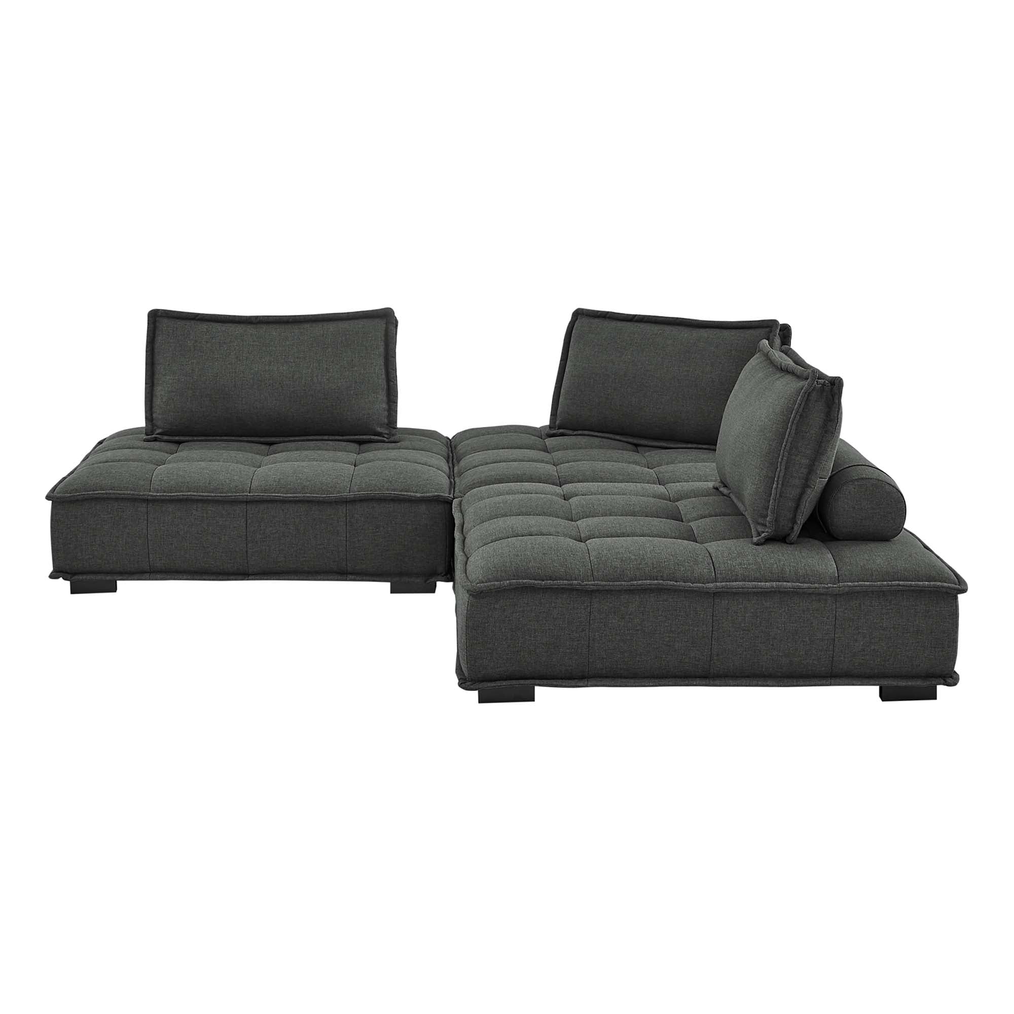 Saunter 3-Piece Tufted Fabric Fabric Sofa by Modway