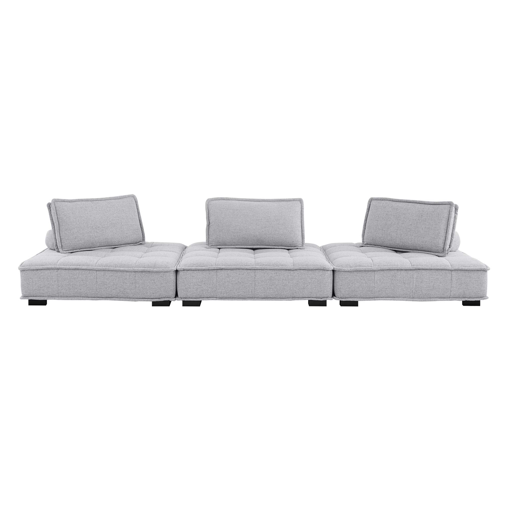 Saunter 3-Piece Tufted Fabric Fabric Sofa by Modway
