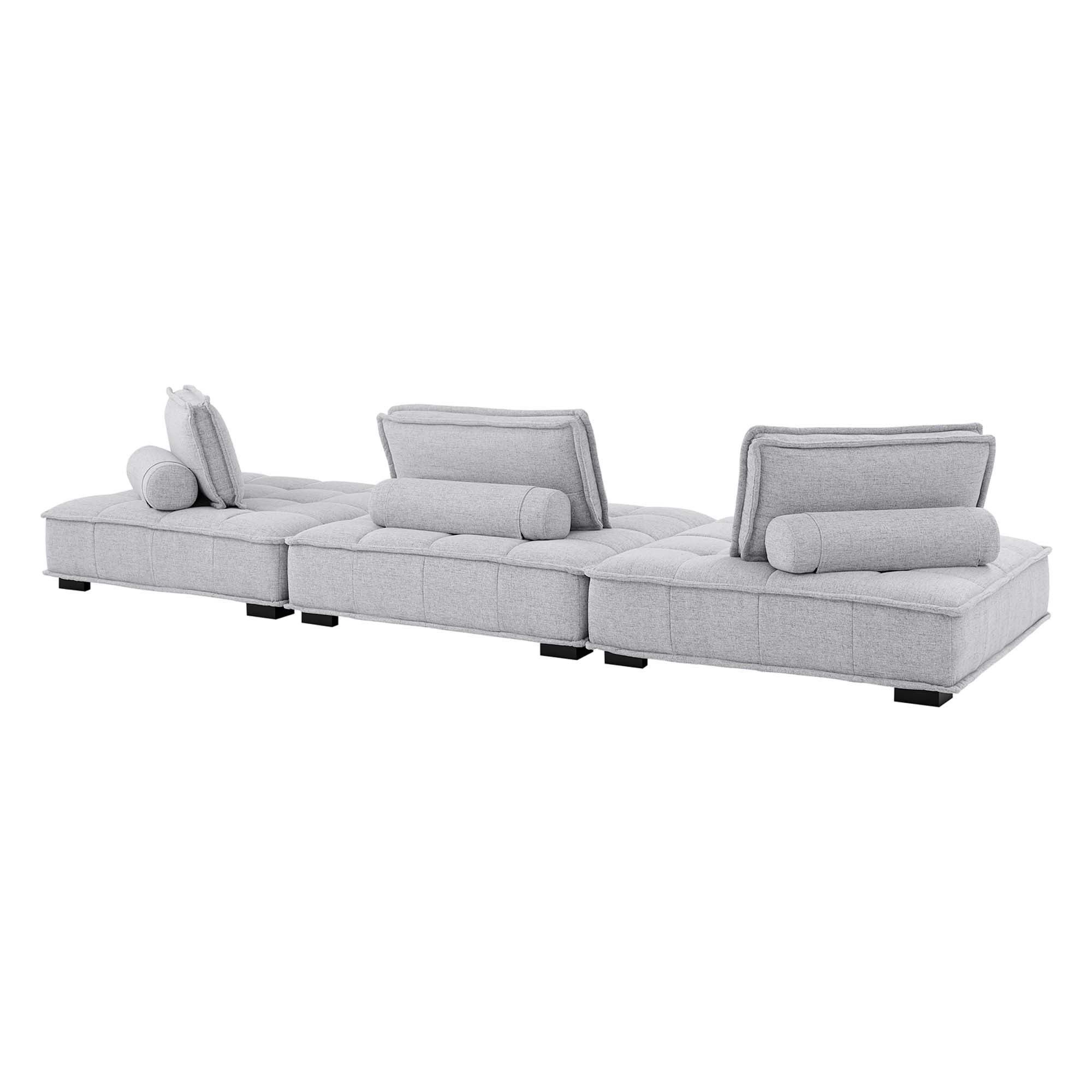 Saunter 3-Piece Tufted Fabric Fabric Sofa by Modway