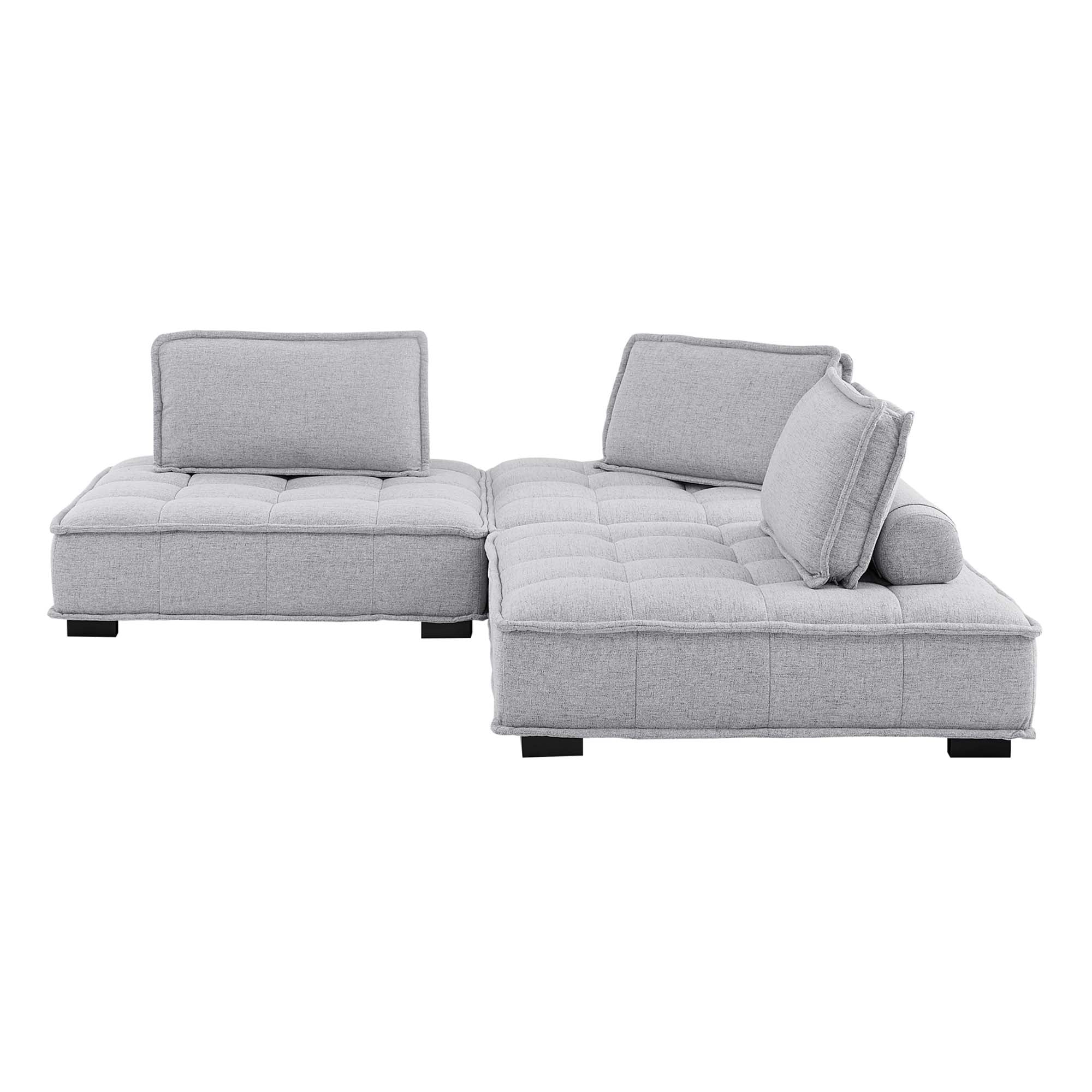 Saunter 3-Piece Tufted Fabric Fabric Sofa by Modway