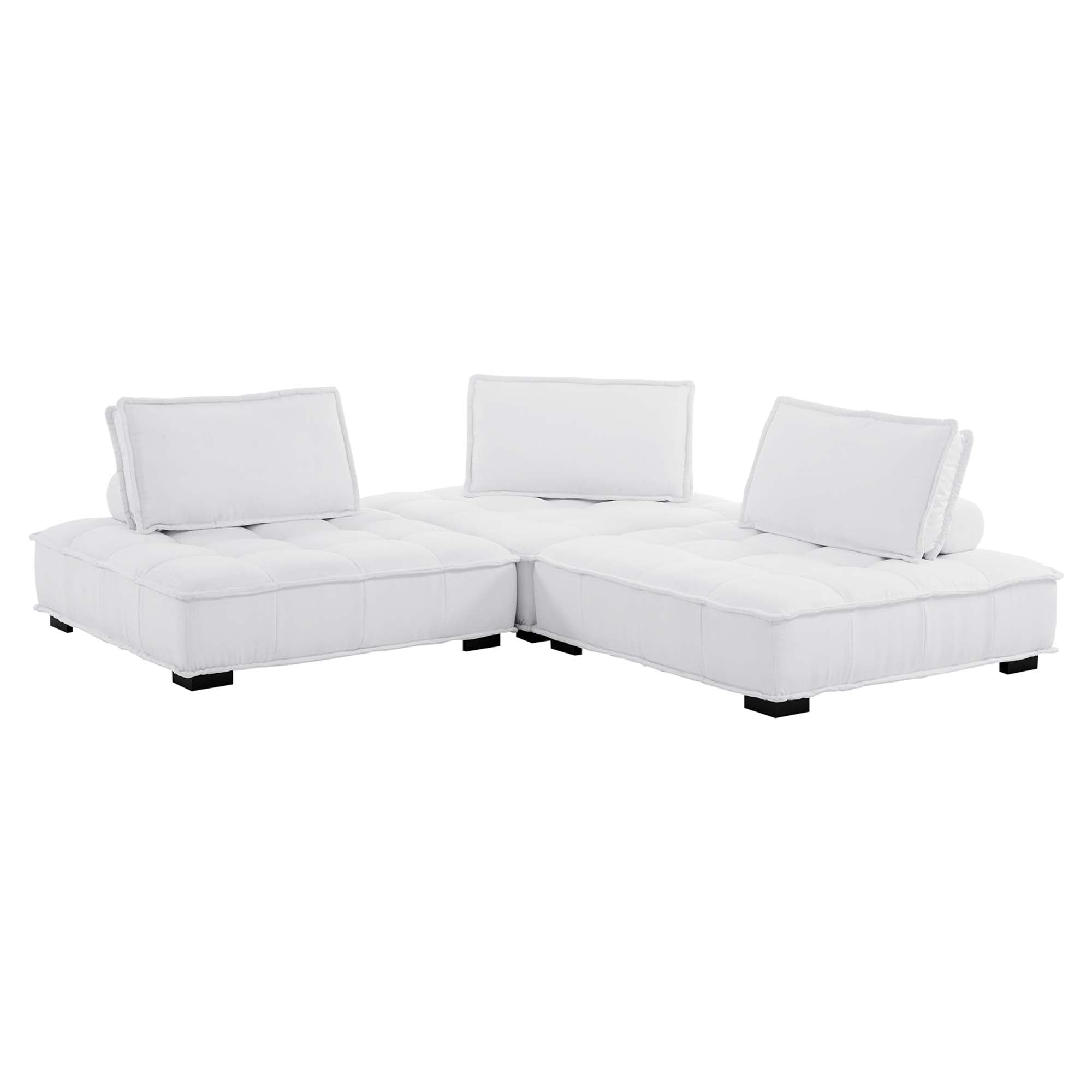 Saunter 3-Piece Tufted Fabric Fabric Sofa by Modway
