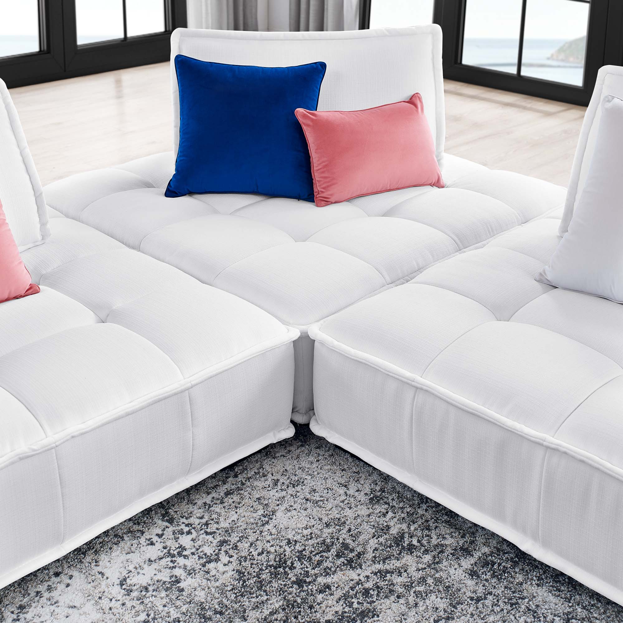Saunter 3-Piece Tufted Fabric Fabric Sofa by Modway