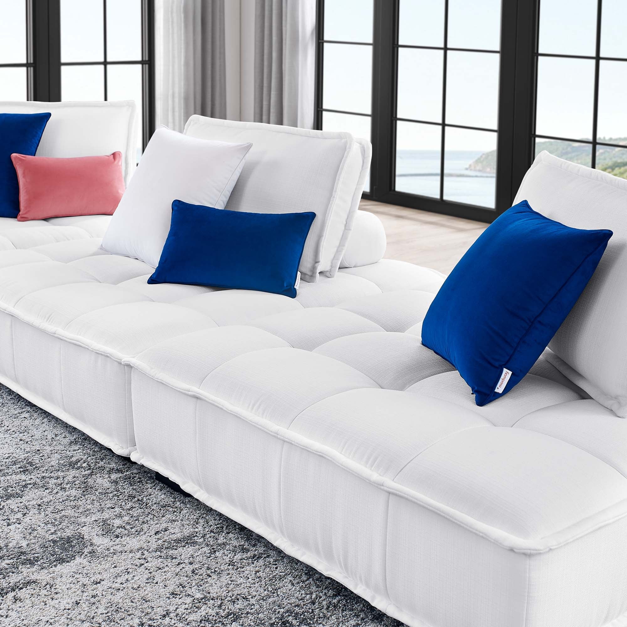 Saunter 3-Piece Tufted Fabric Fabric Sofa by Modway