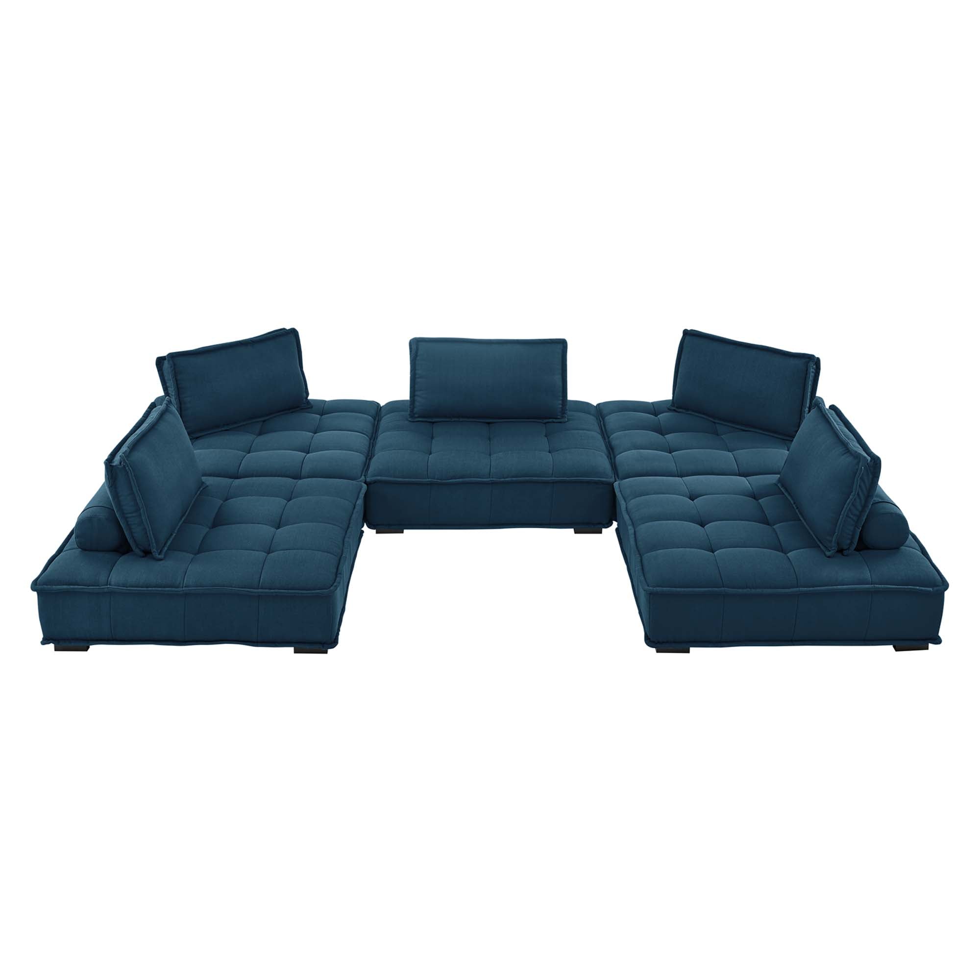Saunter 5-Piece Tufted Fabric Fabric Sectional Sofa by Modway