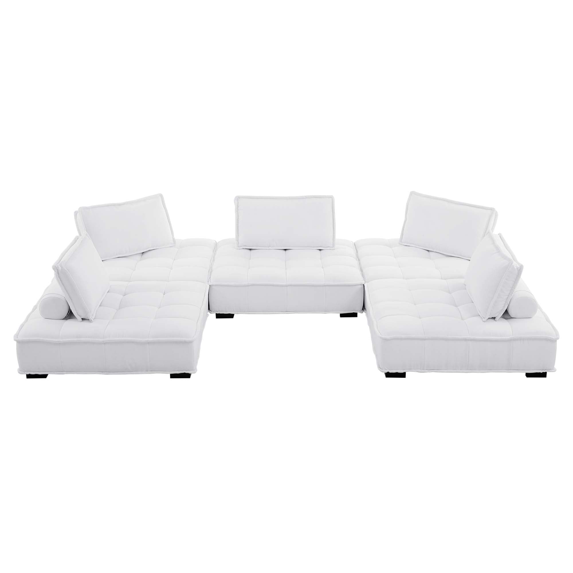 Saunter 5-Piece Tufted Fabric Fabric Sectional Sofa by Modway